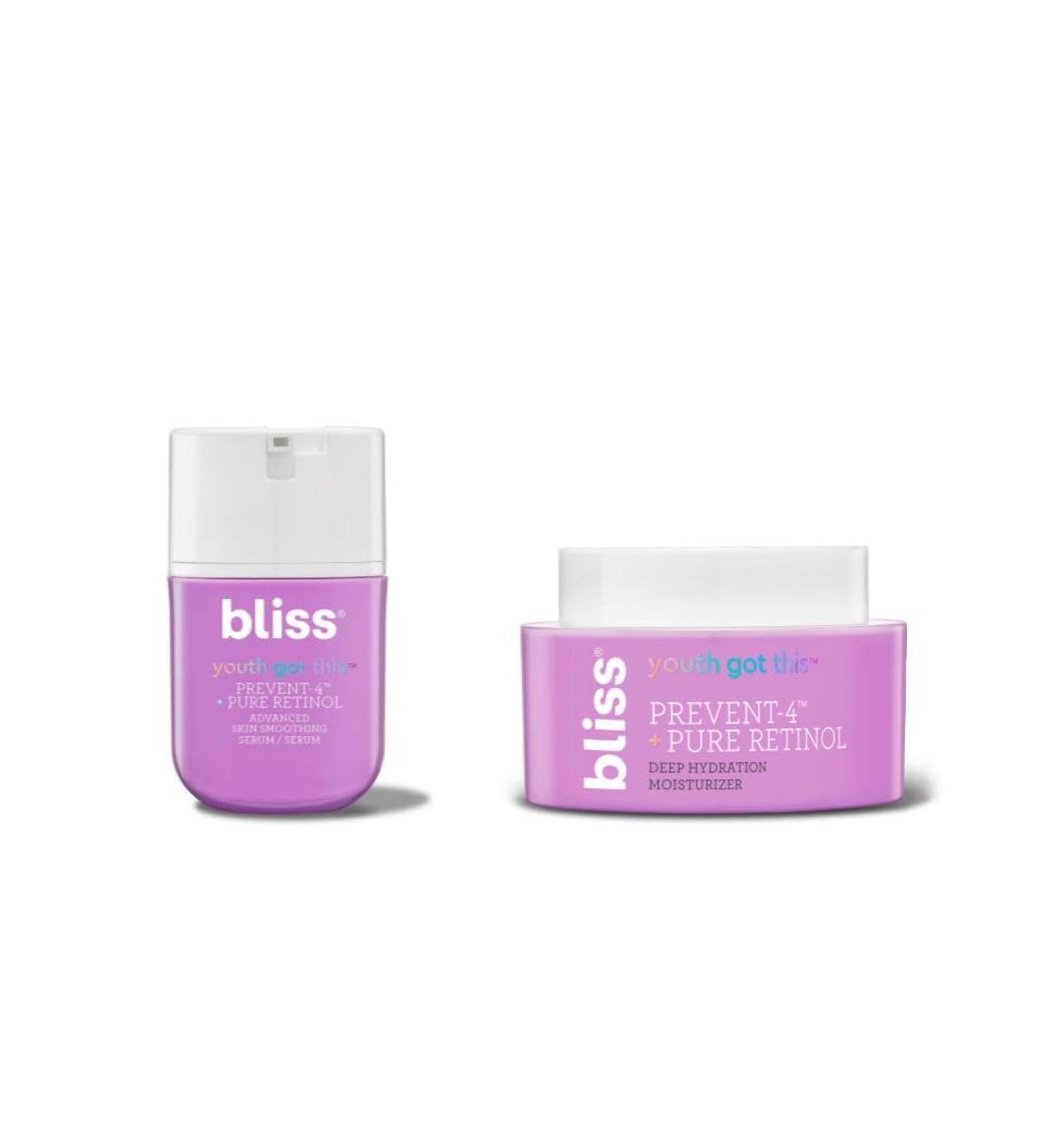 Bliss Youth Got This Anti-Aging Duo | Pure Retinol Moisturizer & Deep Hydration Serum - Shop Internationally - Buy Online on GoSupps.com