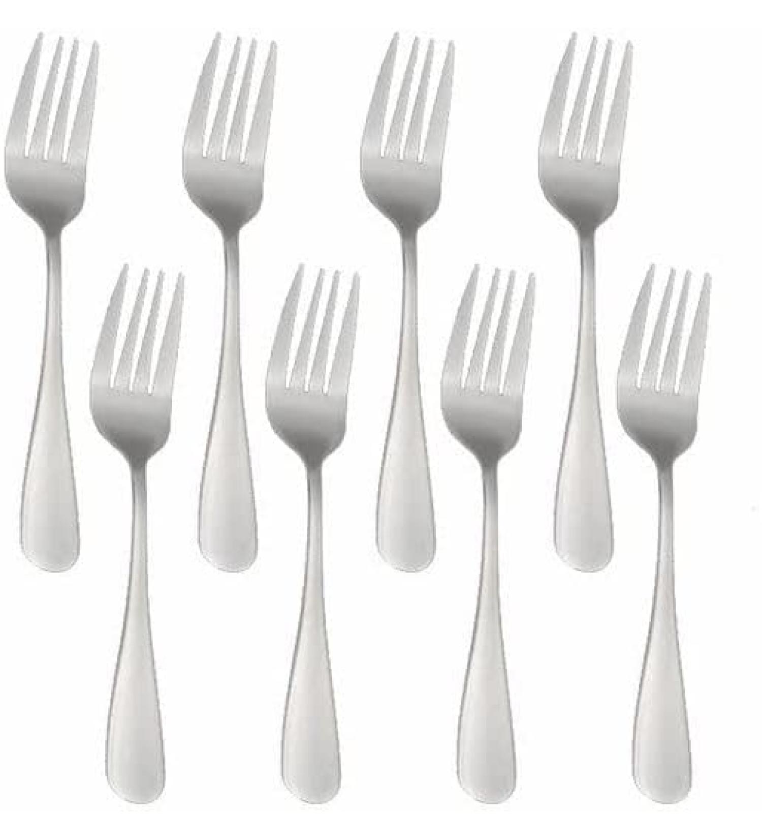 Silverware Set 8pcs Tea Fork Cutlery Set Stainless Steel Dinnerware Luxury Flatware Set Silverware Kitchen Tableware (Color : Silver 8pcs) - Buy Online on GoSupps.com