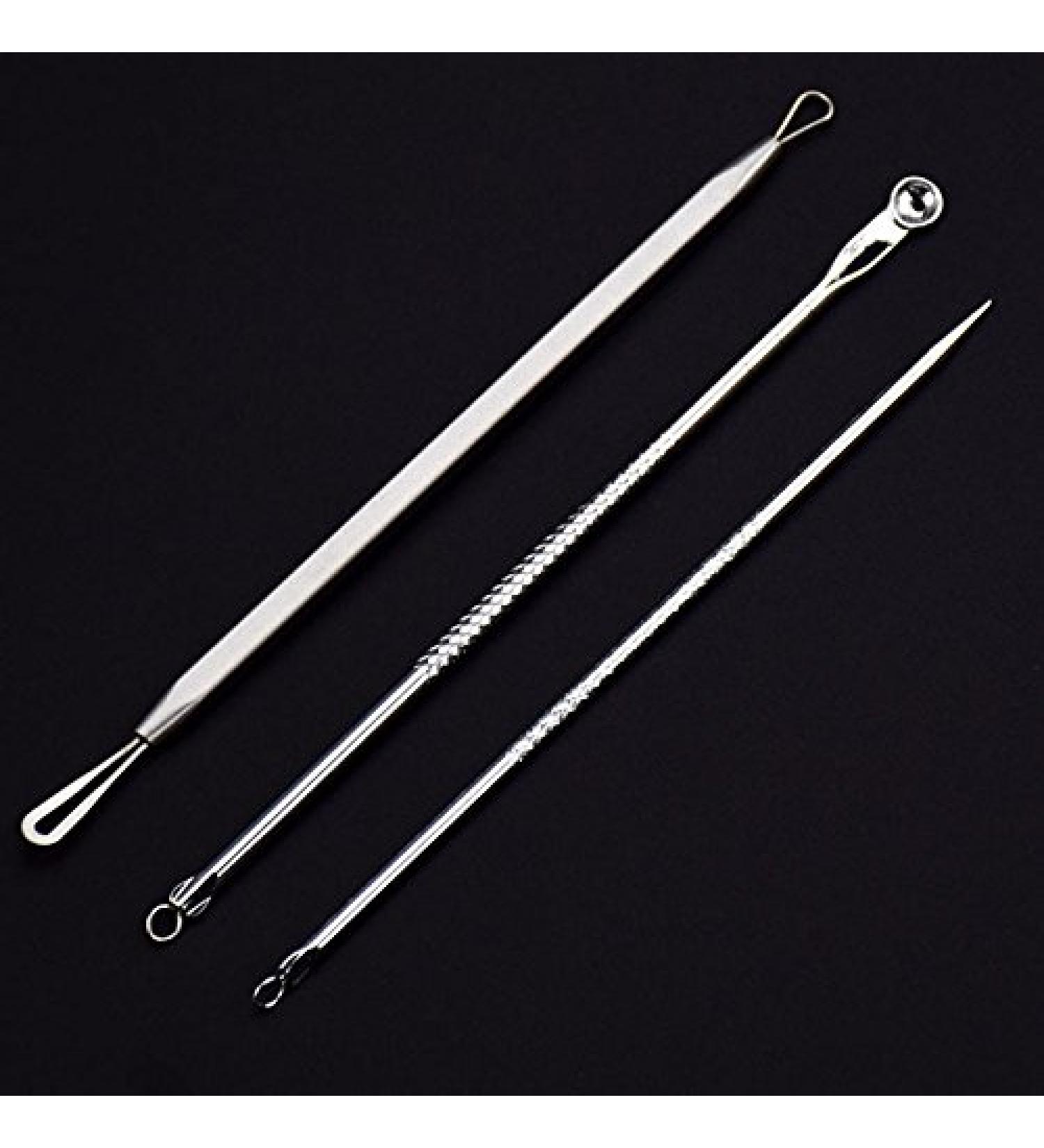 Blackhead Extractor Blackhead Remover - 3Pcs for Skin Cleanser Tool Blackhead Remover Tool Comedone Extractor Skin Cleansing Stainless Steel Needles Pimple Remover - Blackhead Remover - Buy Online on GoSupps.com