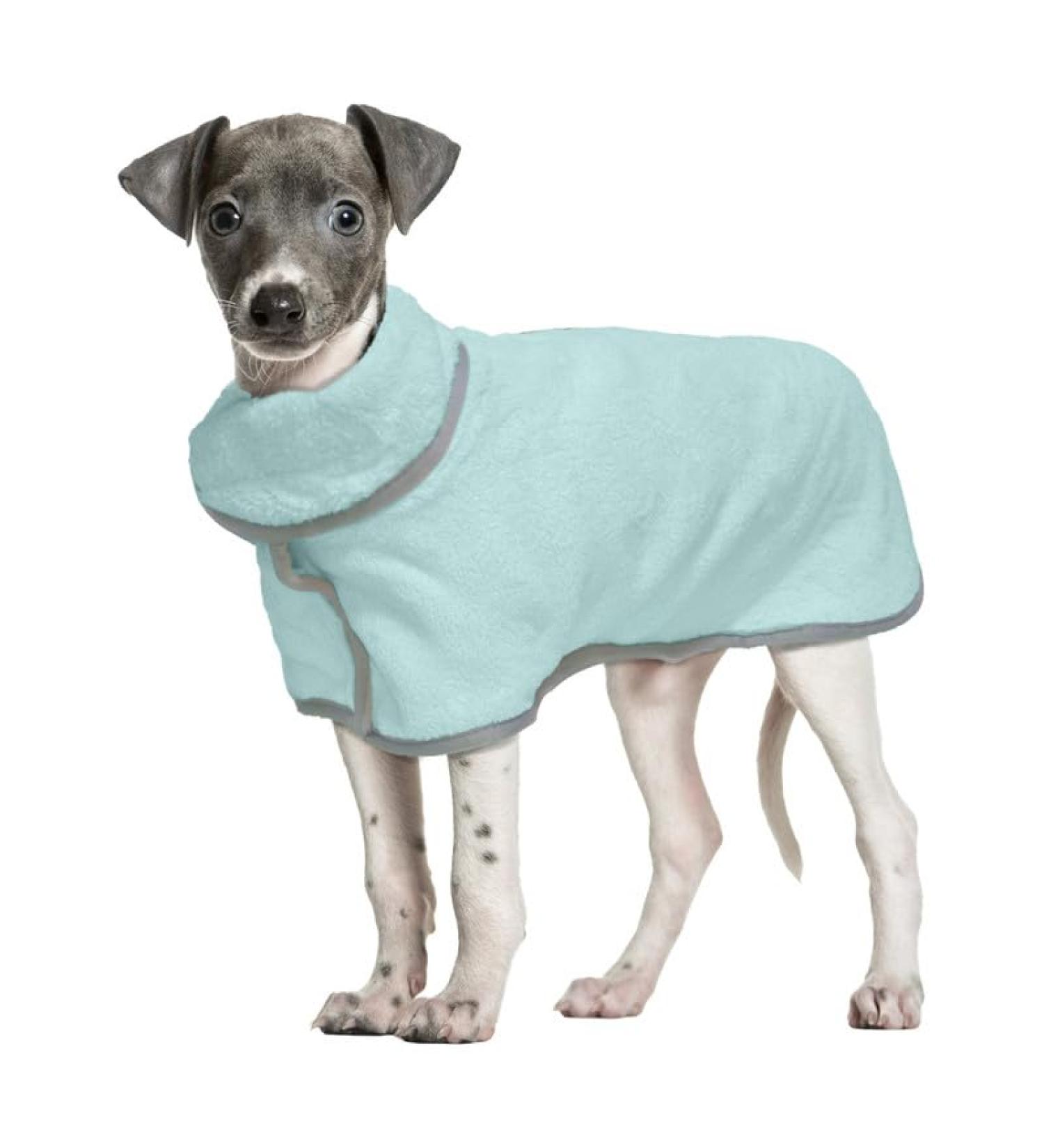 Petsmiler Dog Bathrobe - Absorbent Velcro Bathing Robe for Large Dogs | Ideal After Swimming or Rain (Green) - Buy Online on GoSupps.com