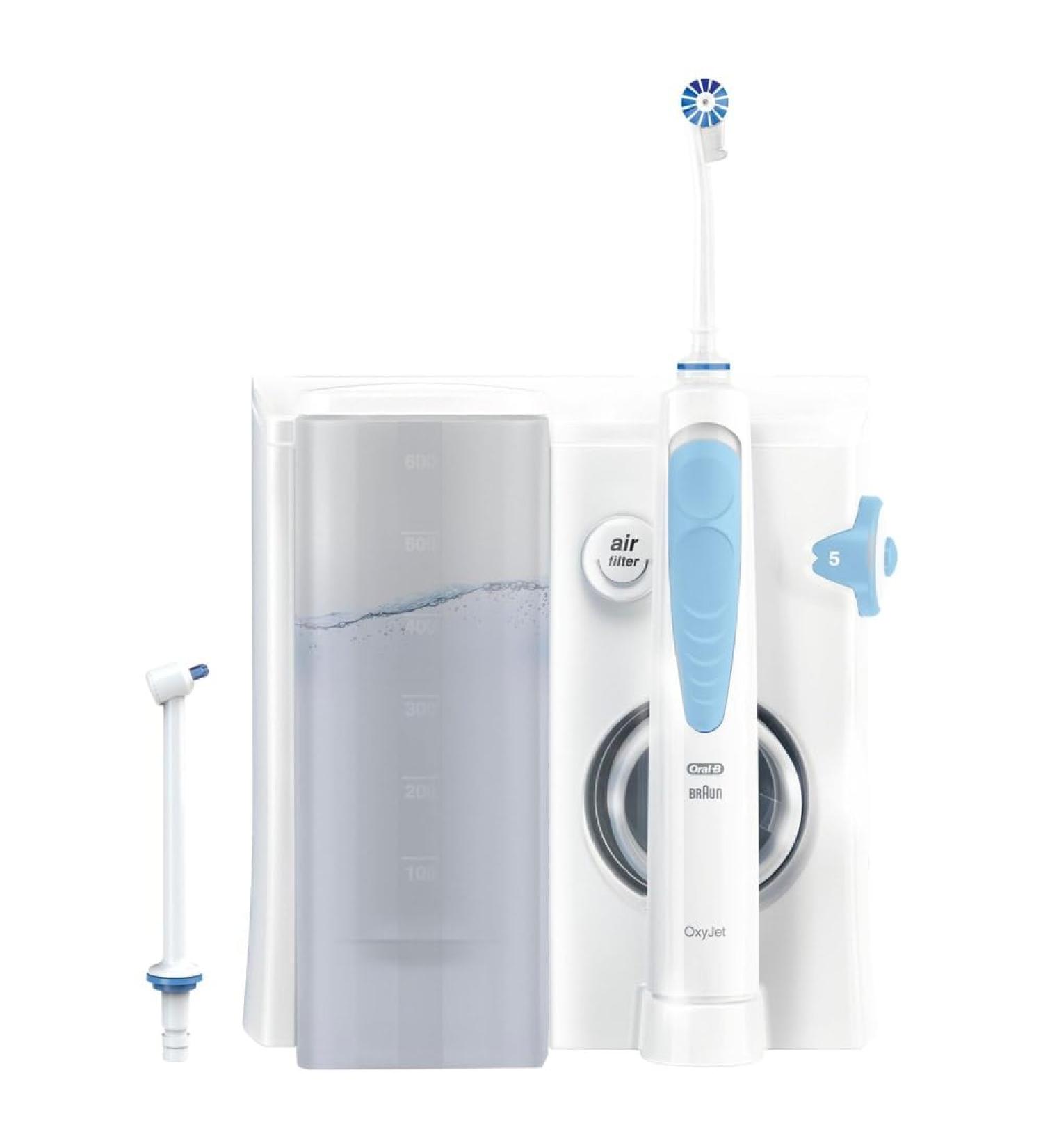 Oral-B Oral Health Center Mouthwash System | 2 Replacement Nozzles | Gentle Tooth Cleaning & Healthier Gums with Oxyjet Technology | 5 Pressure Levels | White/Blue - Buy Online on GoSupps.com
