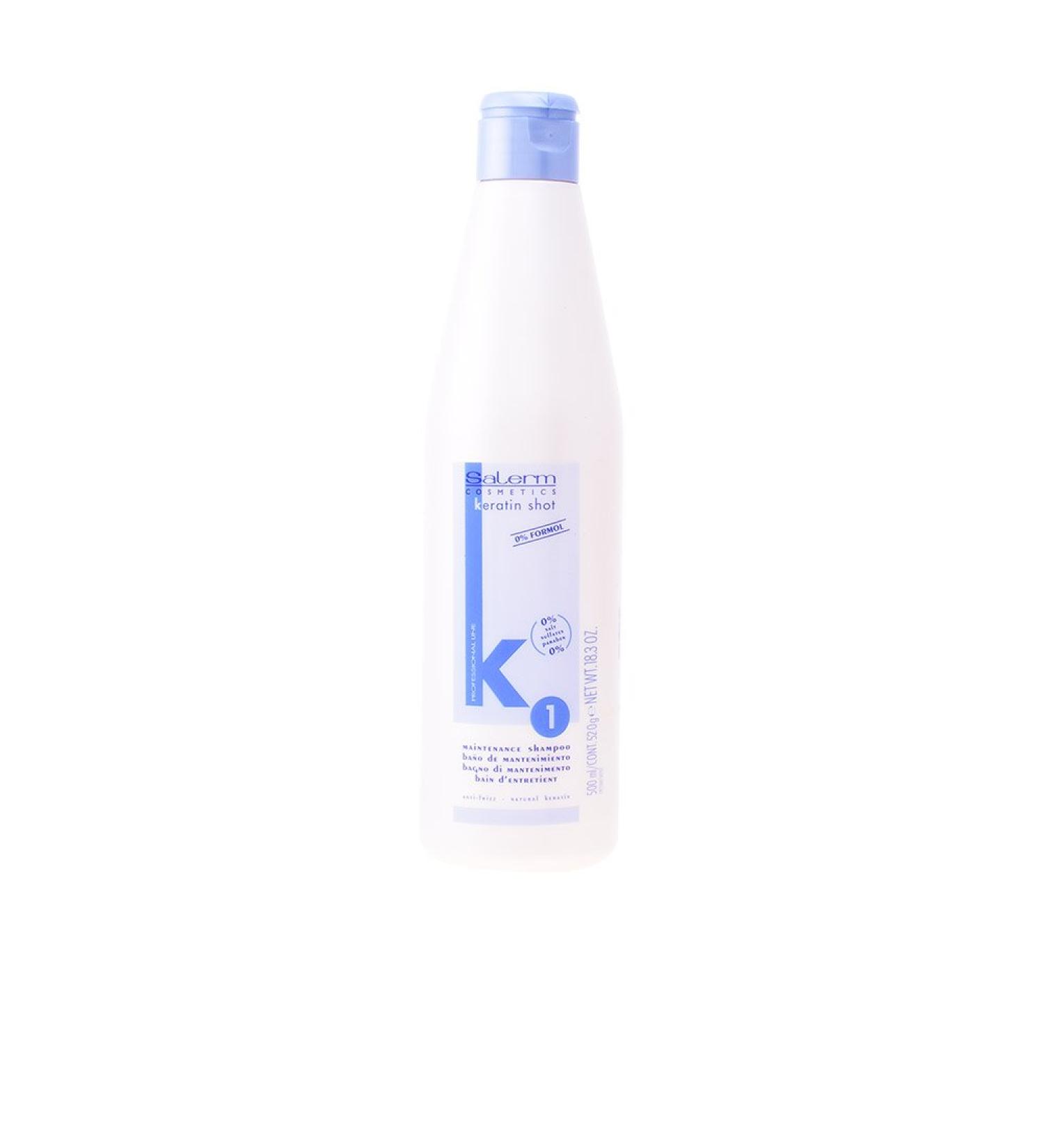 Salerm Cosmetics Keratin Shot Maintenance Shampoo 18.2 oz - Nourish & Strengthen Hair | International Shipping Available - Buy Online on GoSupps.com