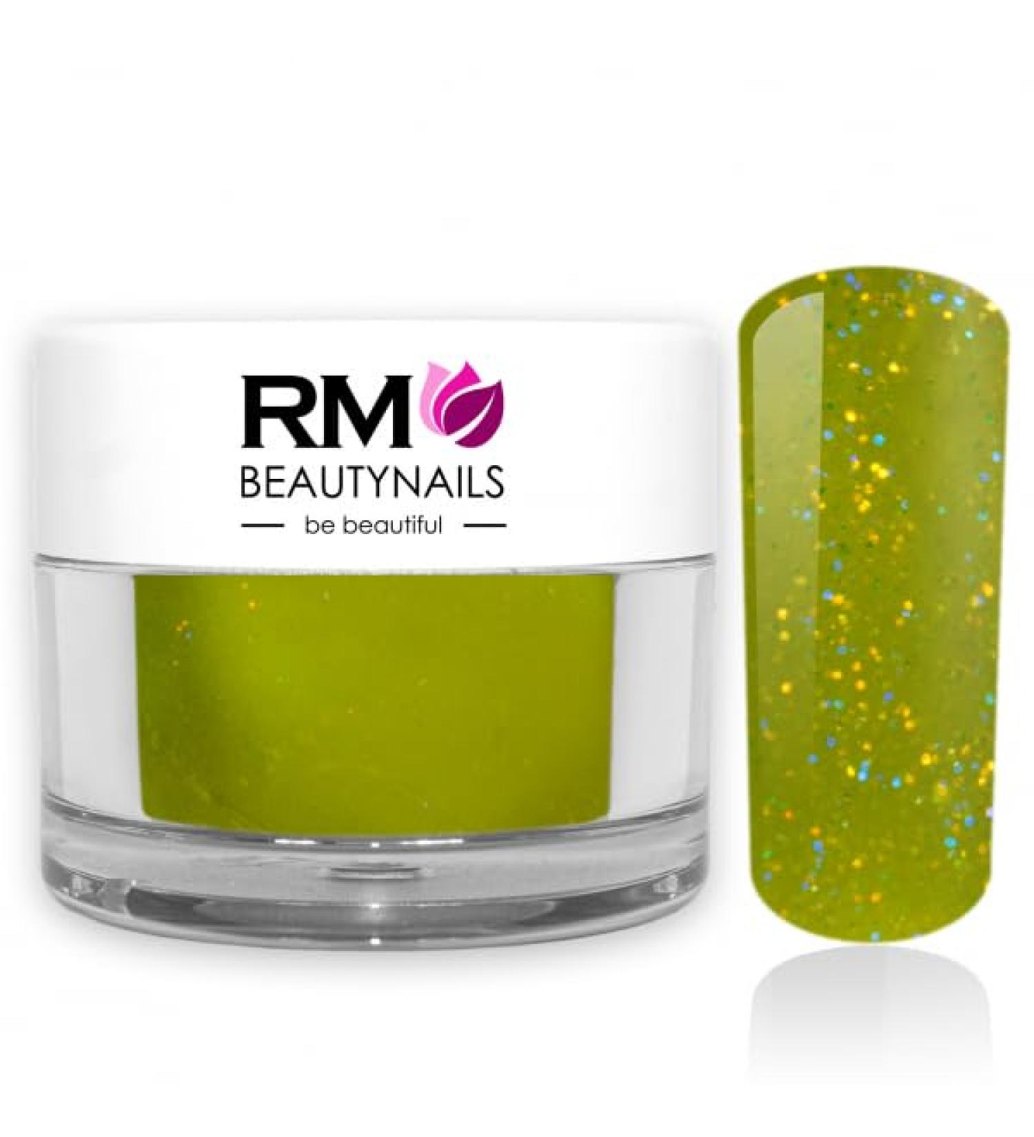 Acrylic Color Powder Green Glitter | Nail Design | RM Beautynails 10g - International Shipping Available - Buy Online on GoSupps.com