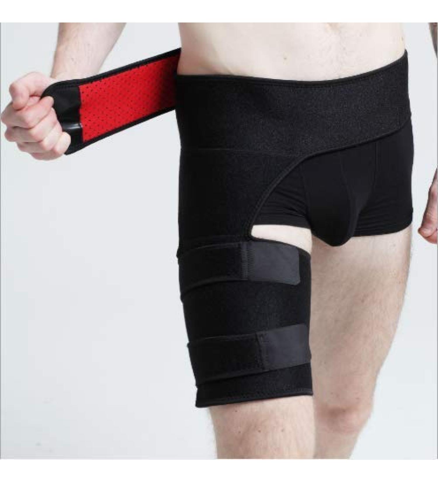 2in1 Wolf Hip & Groin Wrap for Men & Women - Compression Sleeve for Pain Relief - Lower Back & Sciatica Support - 115x72cm - Buy Online on GoSupps.com