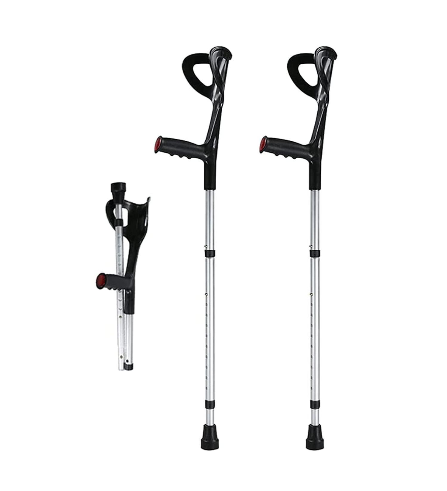 Adult Underarm Crutches Portable Folding Aluminum Forearm Crutches Adjustable Canes for 55-75 Inch Height Canes Independence - Buy Online on GoSupps.com