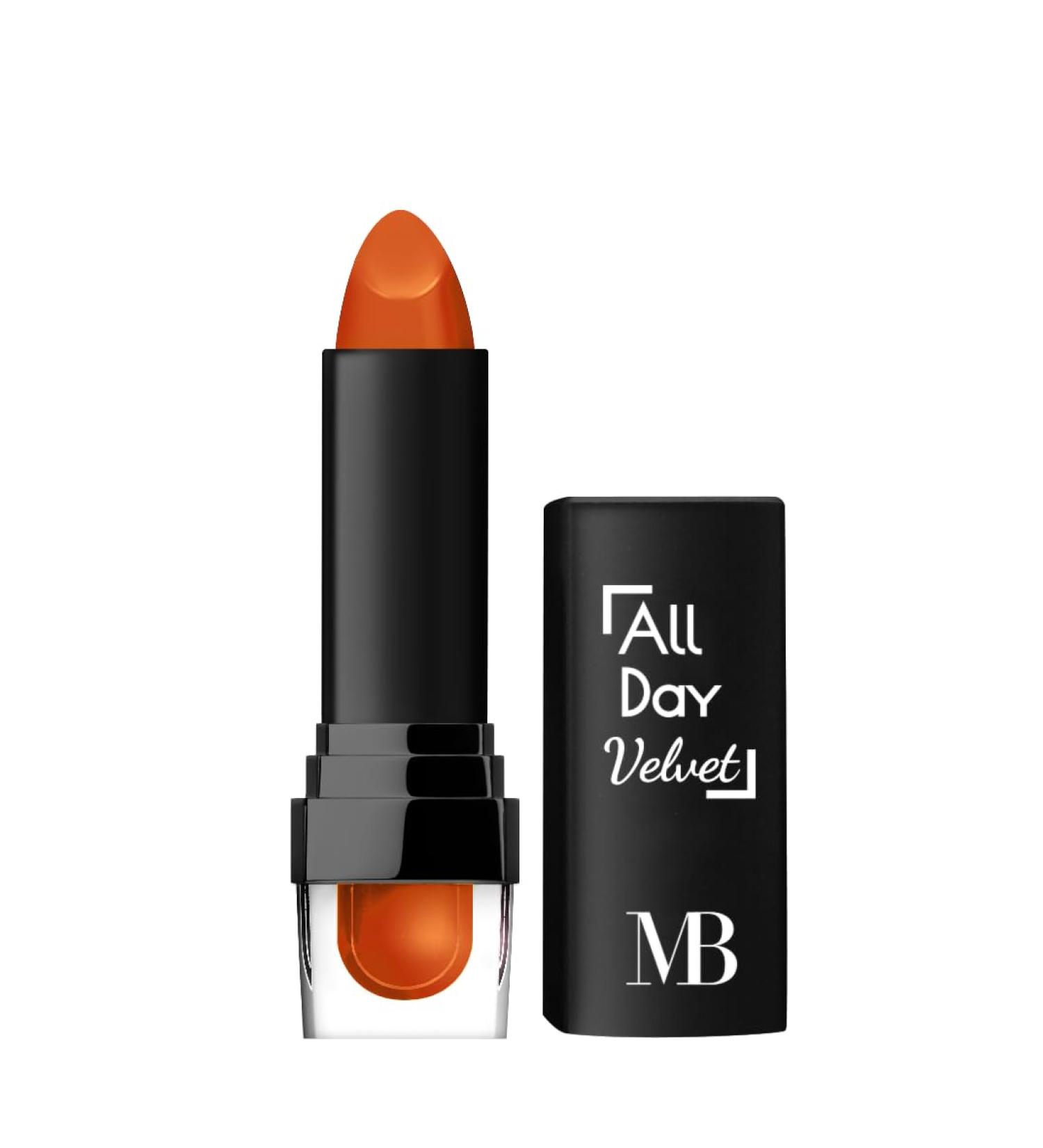 MB Milano - Lipstick matt Velvet Orange intense colour soft and matte finish volume active
