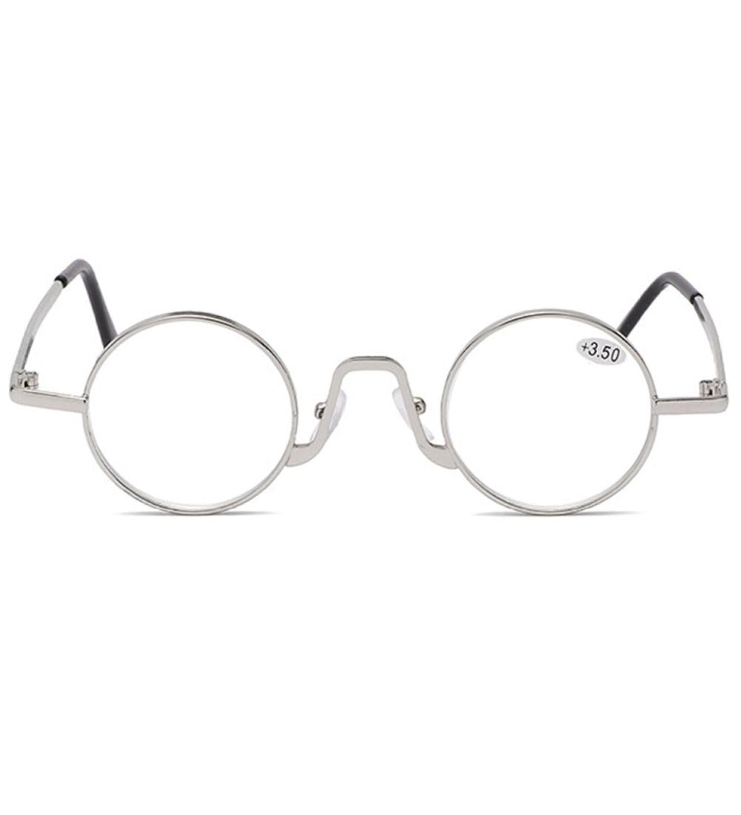 Shop Magimodac Retro Blue Light Filter Reading Glasses - Men's & Women's Mini Metal Computer Glasses | 2.5 Diopter Visual Aid - Buy Online on GoSupps.com