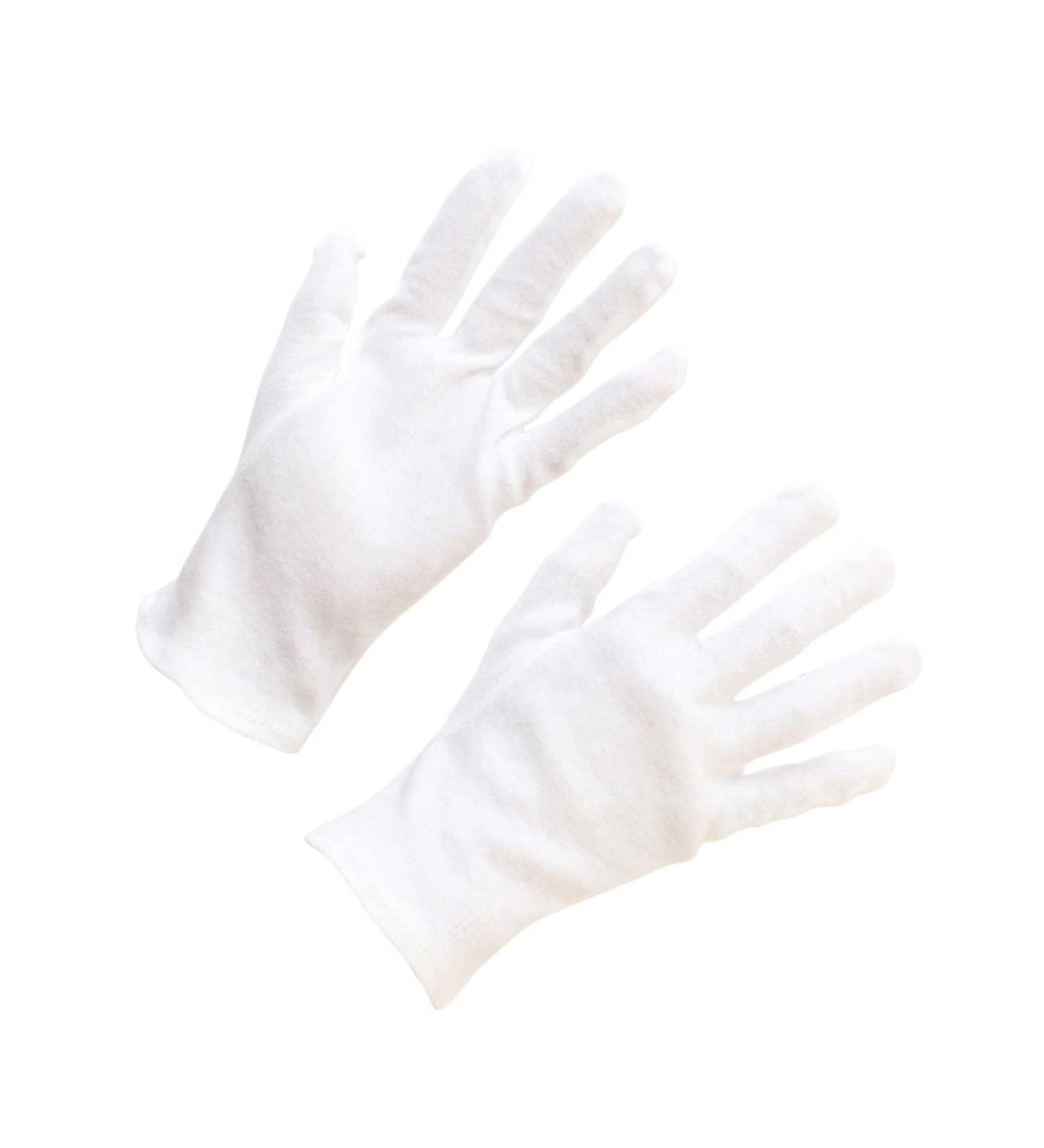 Anneome 12 Pairs Moisturizing Dry Hands Warm Food Handling Glove Hair Coloring Chemical Stretchable Lining Glove Safety White S:21X8cm White - Buy Online on GoSupps.com