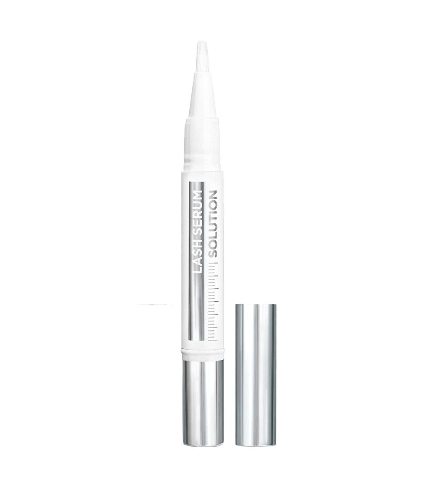 L'Oreal Paris Makeup Lash Serum Solution, Denser Thicker-Looking Lash Fringe in 4 Weeks, Formulated with Lash Caring Complex containing Hyaluronic Acid, 0.05 fl oz.