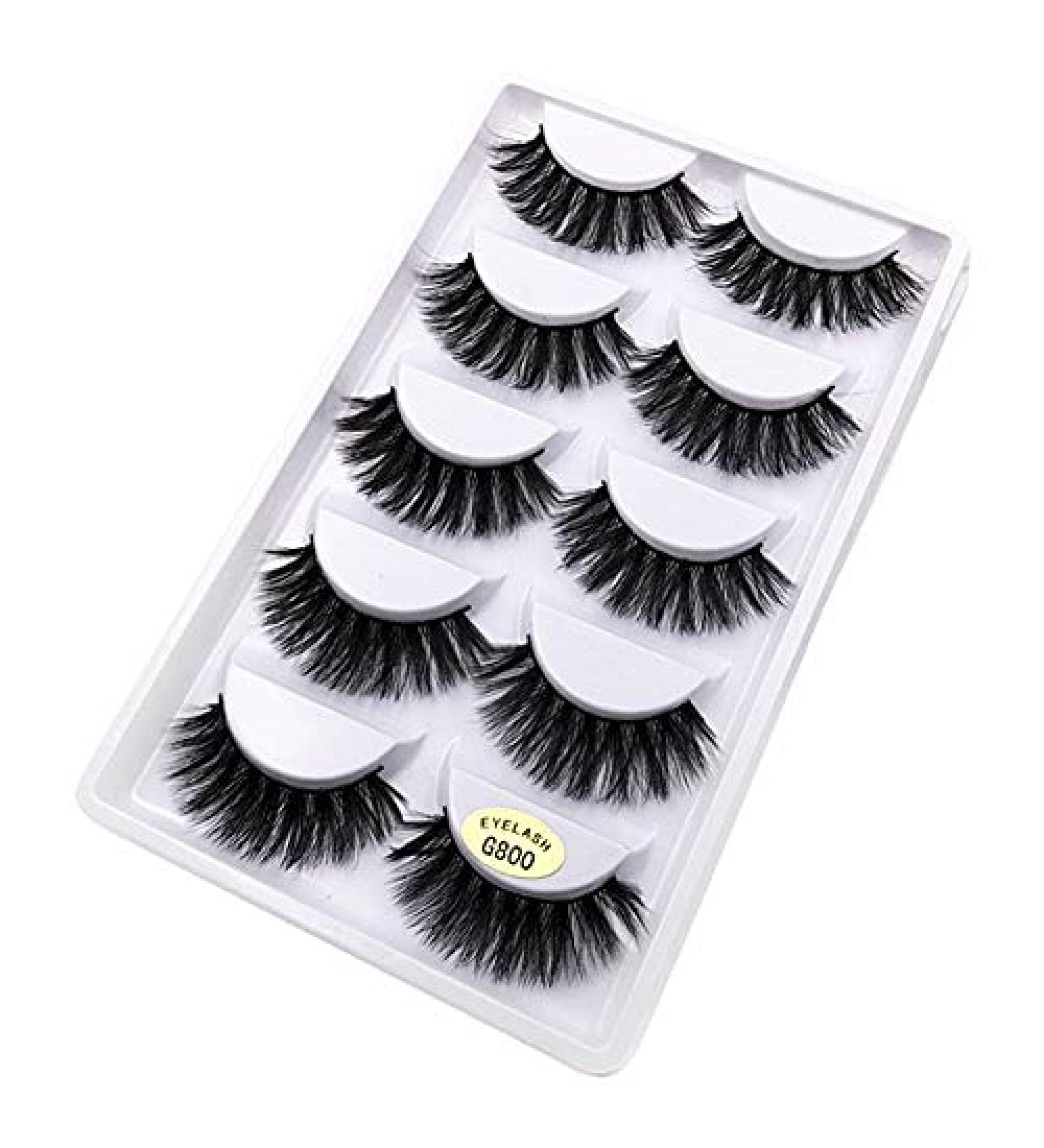 Buy OCE180ANLV 3D Mink False Eyelashes | Thickening Long Natural Eyelash Extensions - 5 Pairs - Buy Online on GoSupps.com