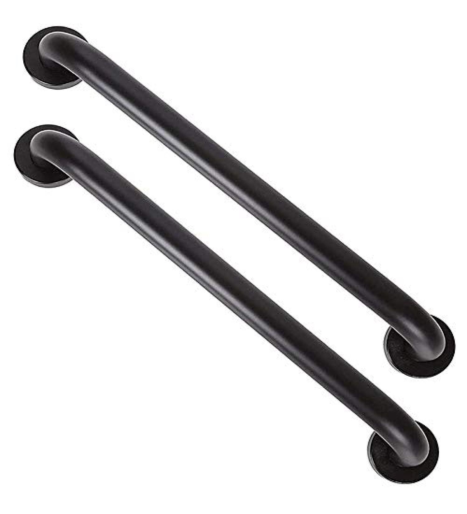 2 Pack 16Inch Shower Grab Bar Steel Bathroom Grab Bar Handle Bathroom Shower (1.25inch Diameter) Black C - Buy Online on GoSupps.com