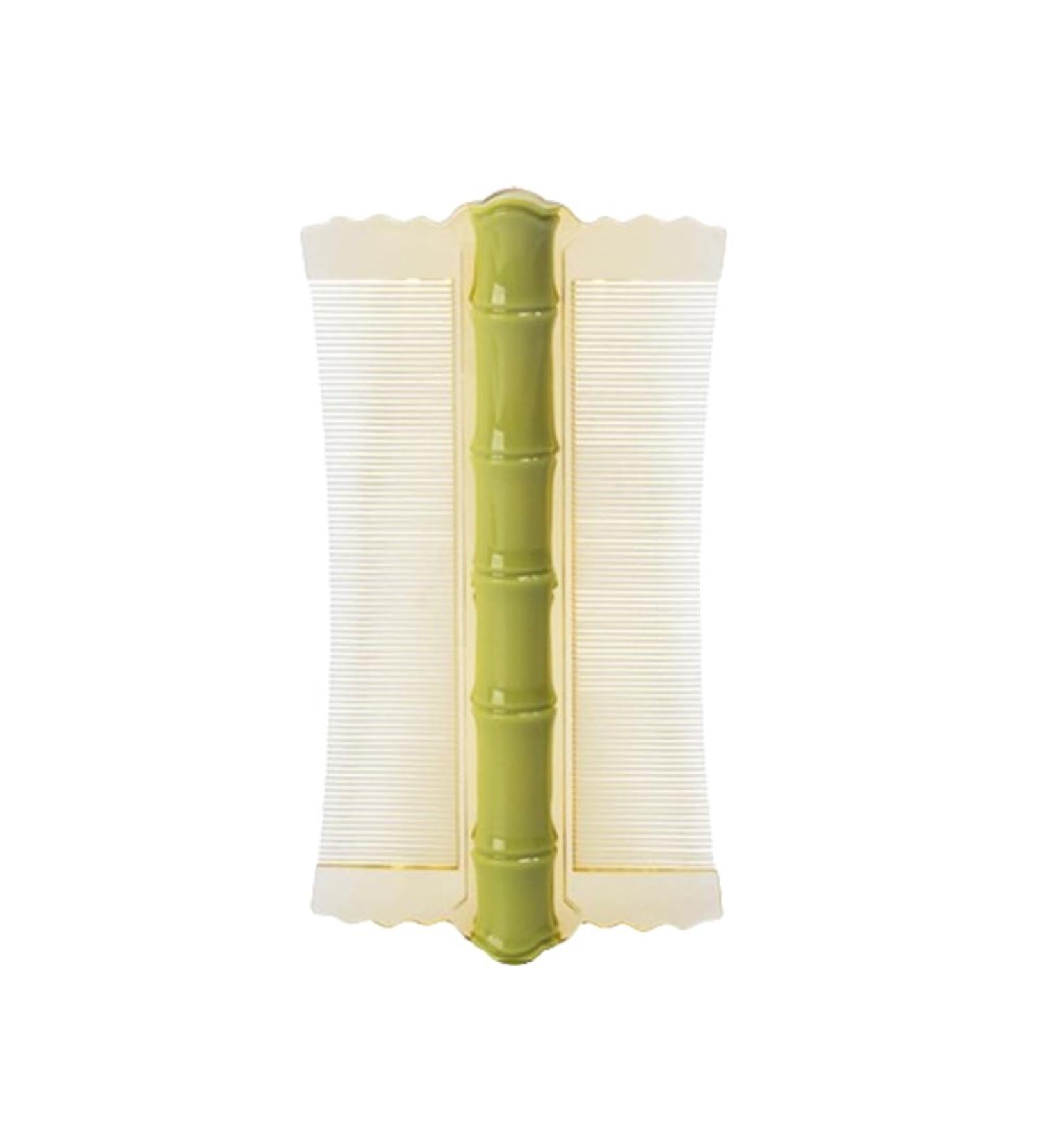 ASIEIT Double-sided Scalp Massage Comb Fine Tooth Hair Nit Comb Lice Comb Flea Lice Removal Comb Bamboo Shape for Adult Kids (Green) - Buy Online on GoSupps.com