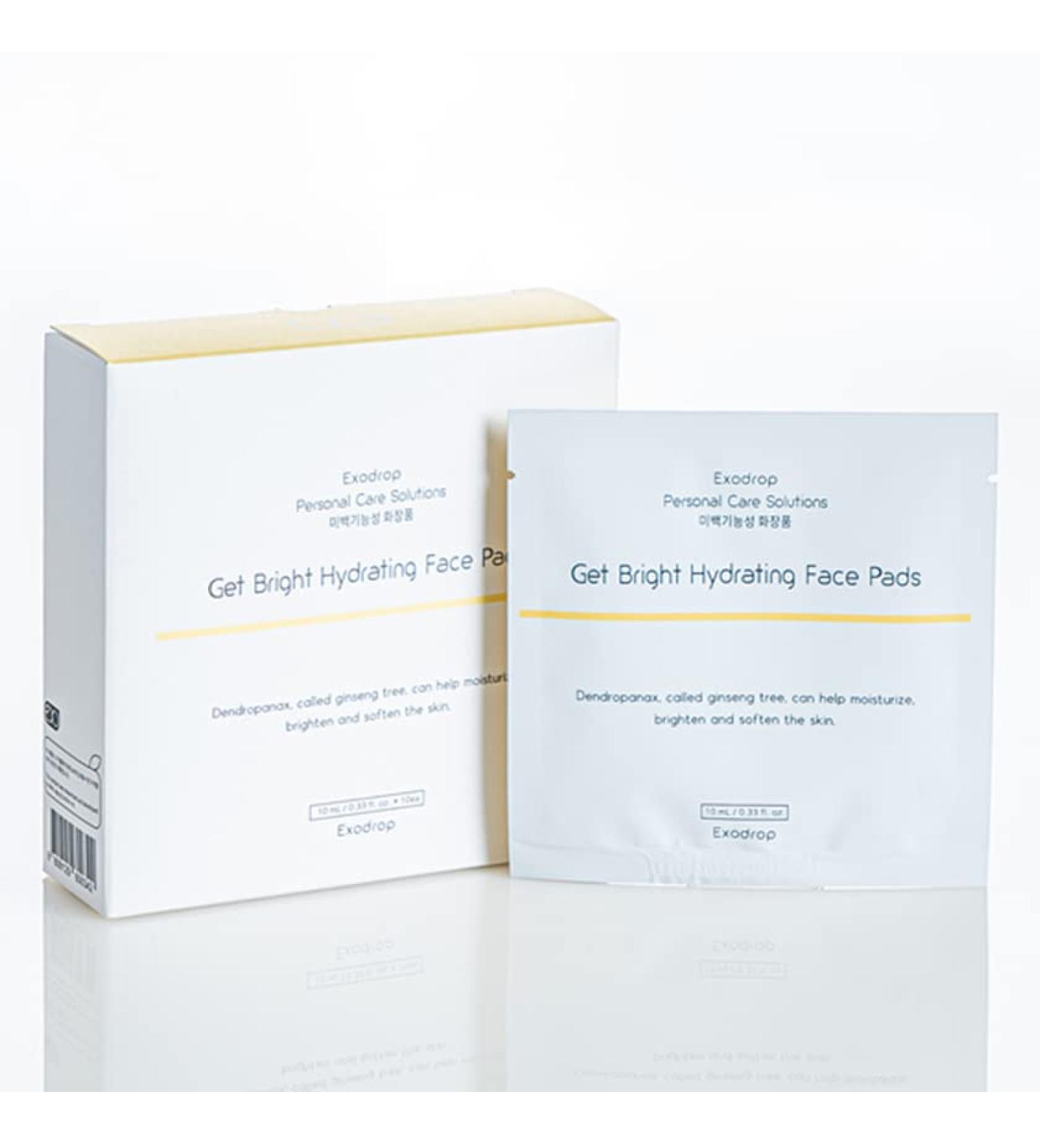 Exosome Get Bright Hydrating Face Pads - Ginseng Tree Exosome Brightening & Quick-Absorbing 100% Vegan - Shop Now - Buy Online on GoSupps.com