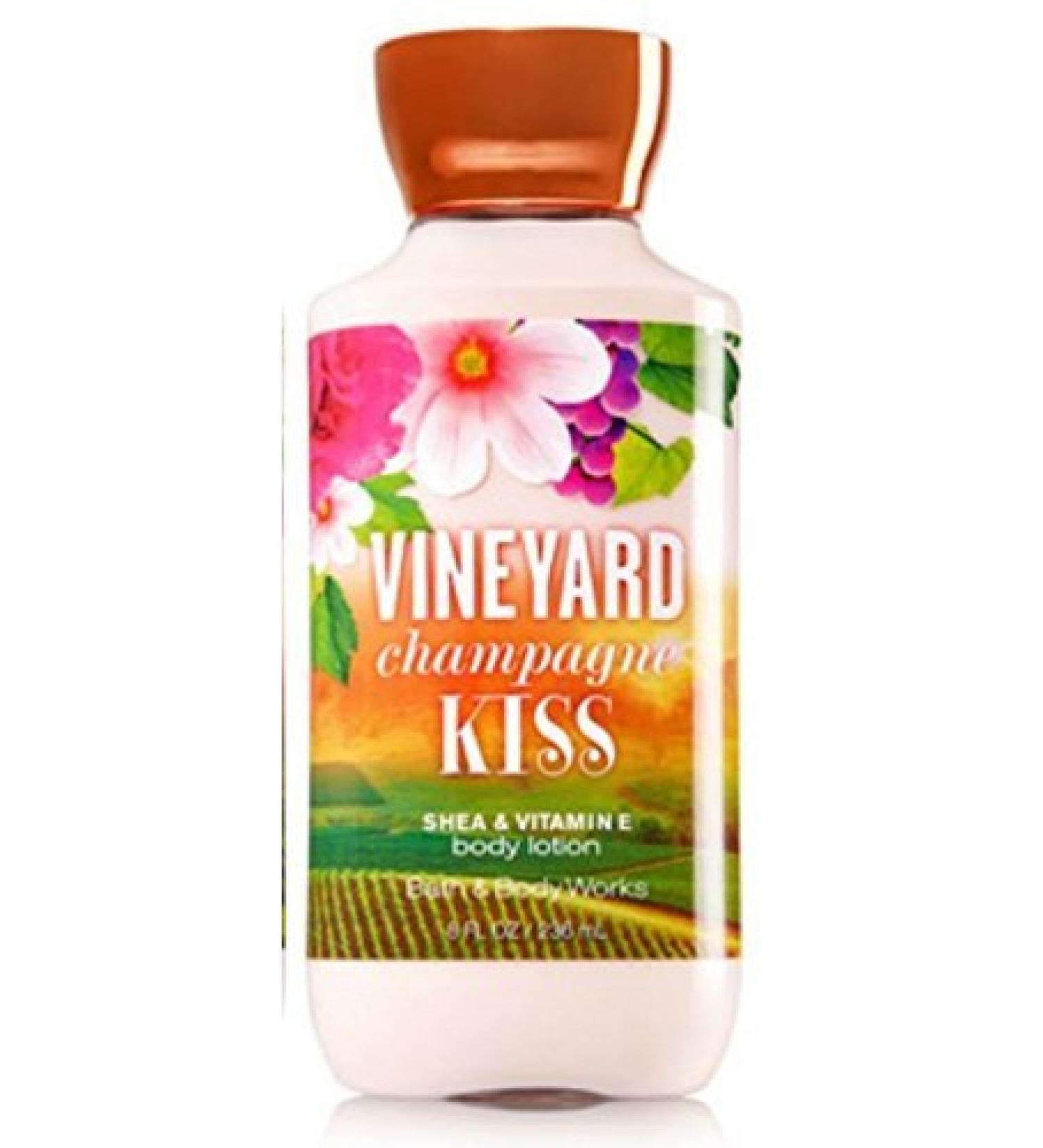 Bath and Body Works Shea and Vitamin E Lotion Vineyard Champagne Kiss 8 Ounce Full Size