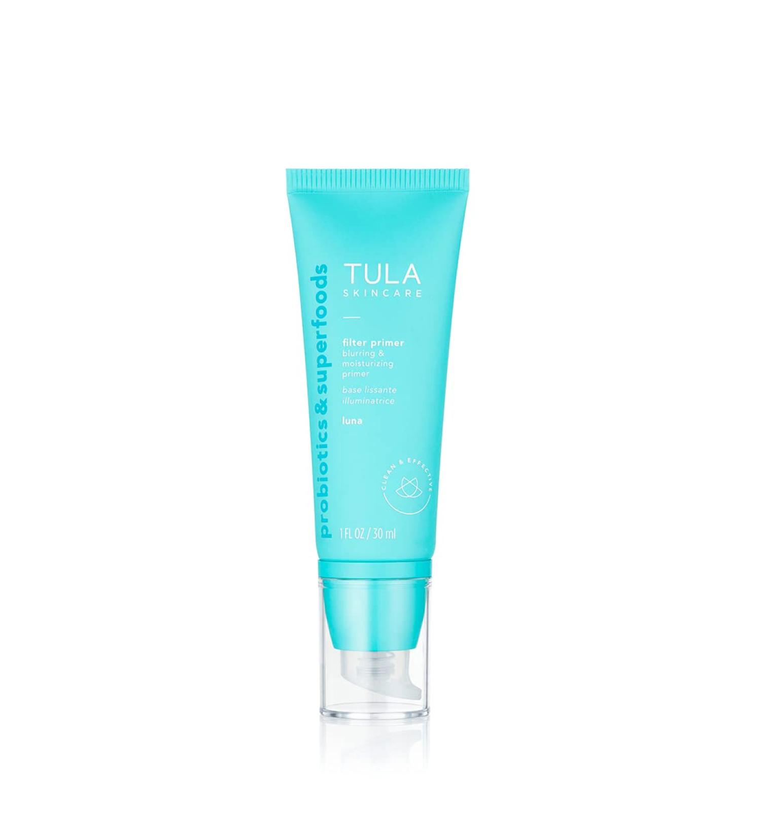 TULA Skin Care Filter Primer - Blurring & Moisturizing Primer for LightFair Skin, 1 fl oz - Buy Online on GoSupps.com