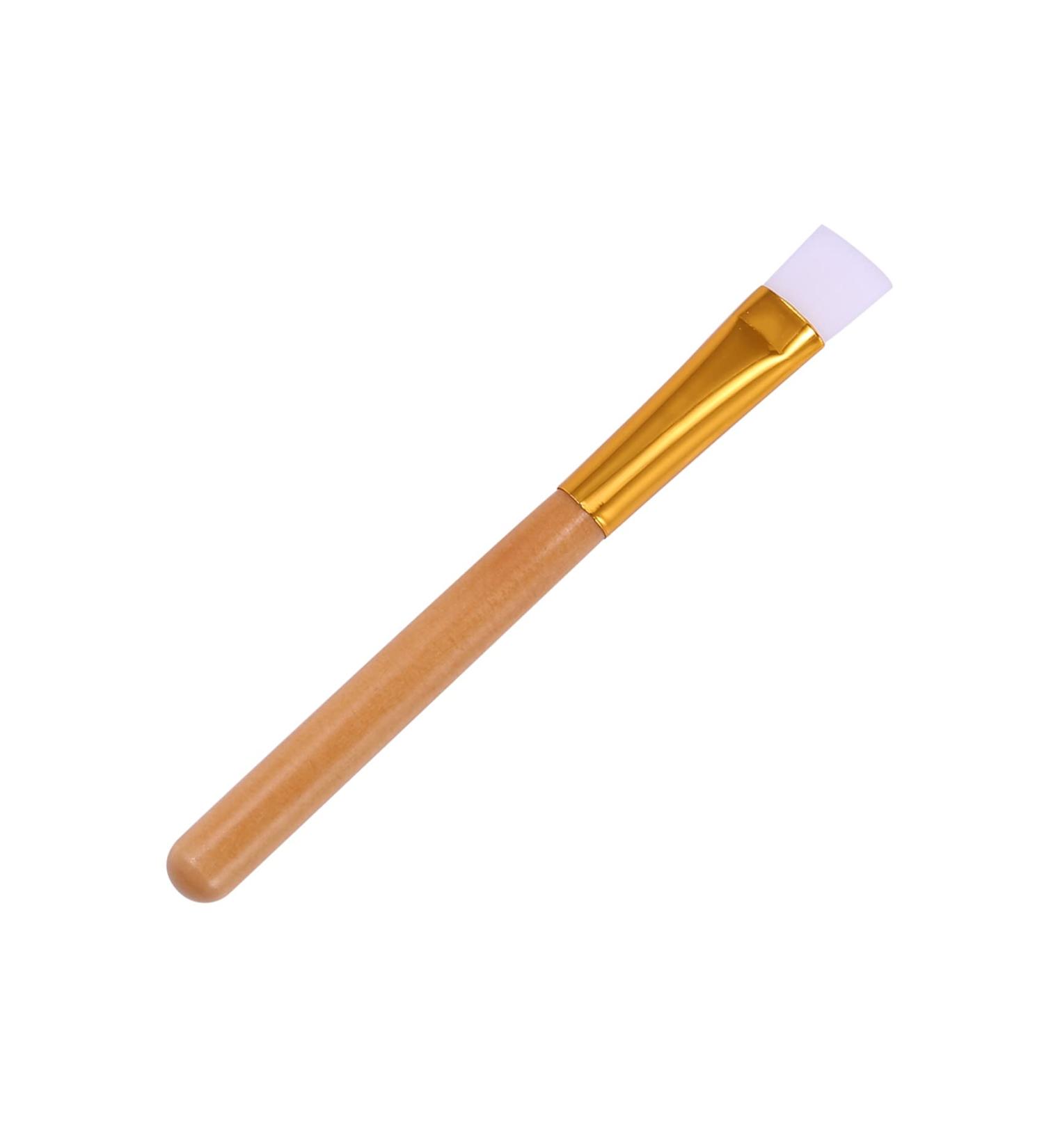 Guvkeug Face Mask Brush Applicator Wooden Handle Flat Tip Brush - Buy Online on GoSupps.com