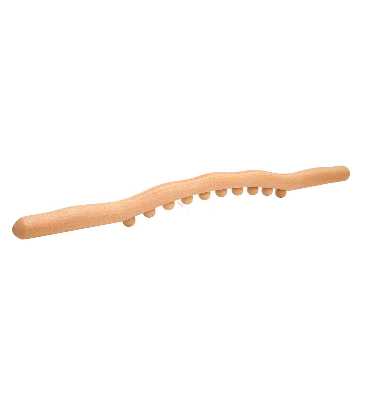 Holz Therapy Massage Device - 23.9 Schabestab Gua Sha Massage Stick for Lymphatic Drainage & Anti-Cellulite | Wood Scratching Massage Stick for Back Stomach & Shoulders - Buy Online on GoSupps.com