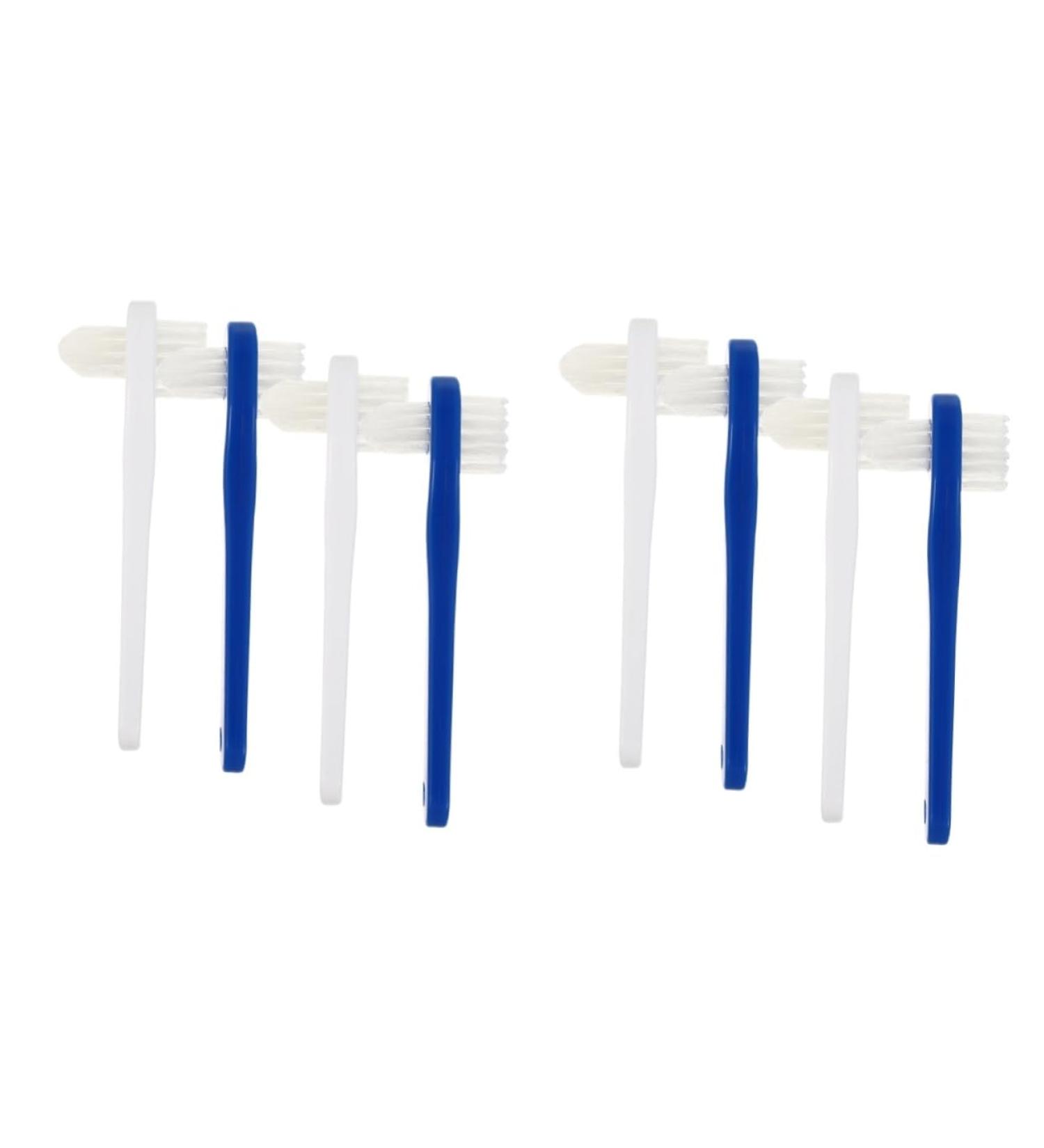 Minkissy Double-headed Toothbrush Set - 8 STK for Prosthetic & False Teeth Cleaning | Ideal Dentistry Tools for Superior Oral Care - Buy Online on GoSupps.com