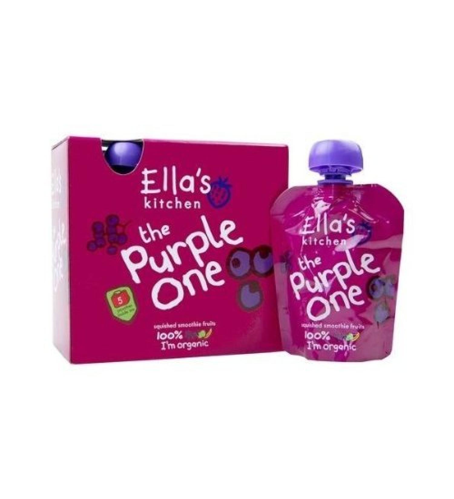 Ella's Kitchen The Purple One Smoothie Fruit 5 x 90g Lemon - Buy Online on GoSupps.com