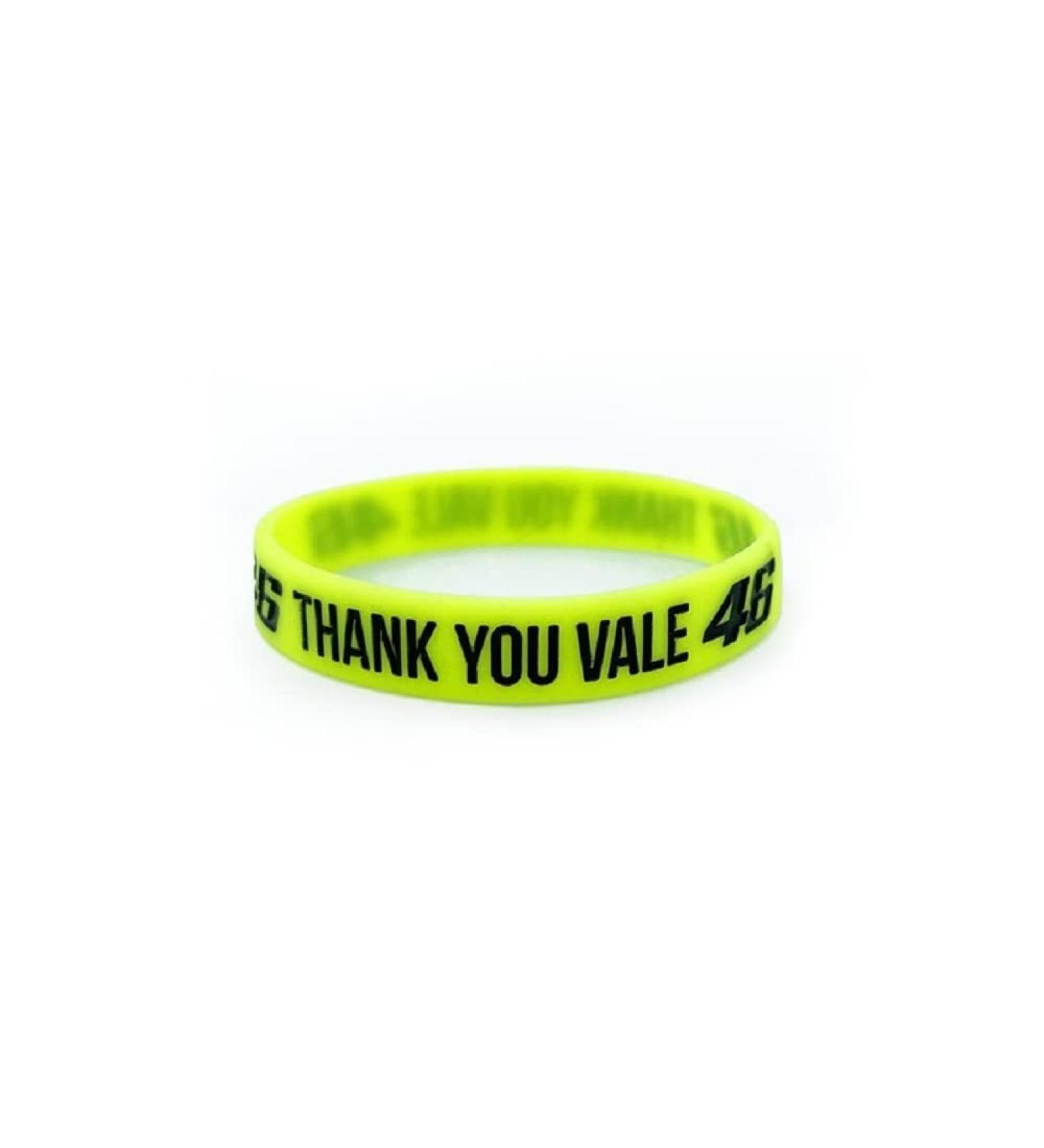 Valentino Rossi Unisex-Adult Thank You Vale Bracelet One Size Black