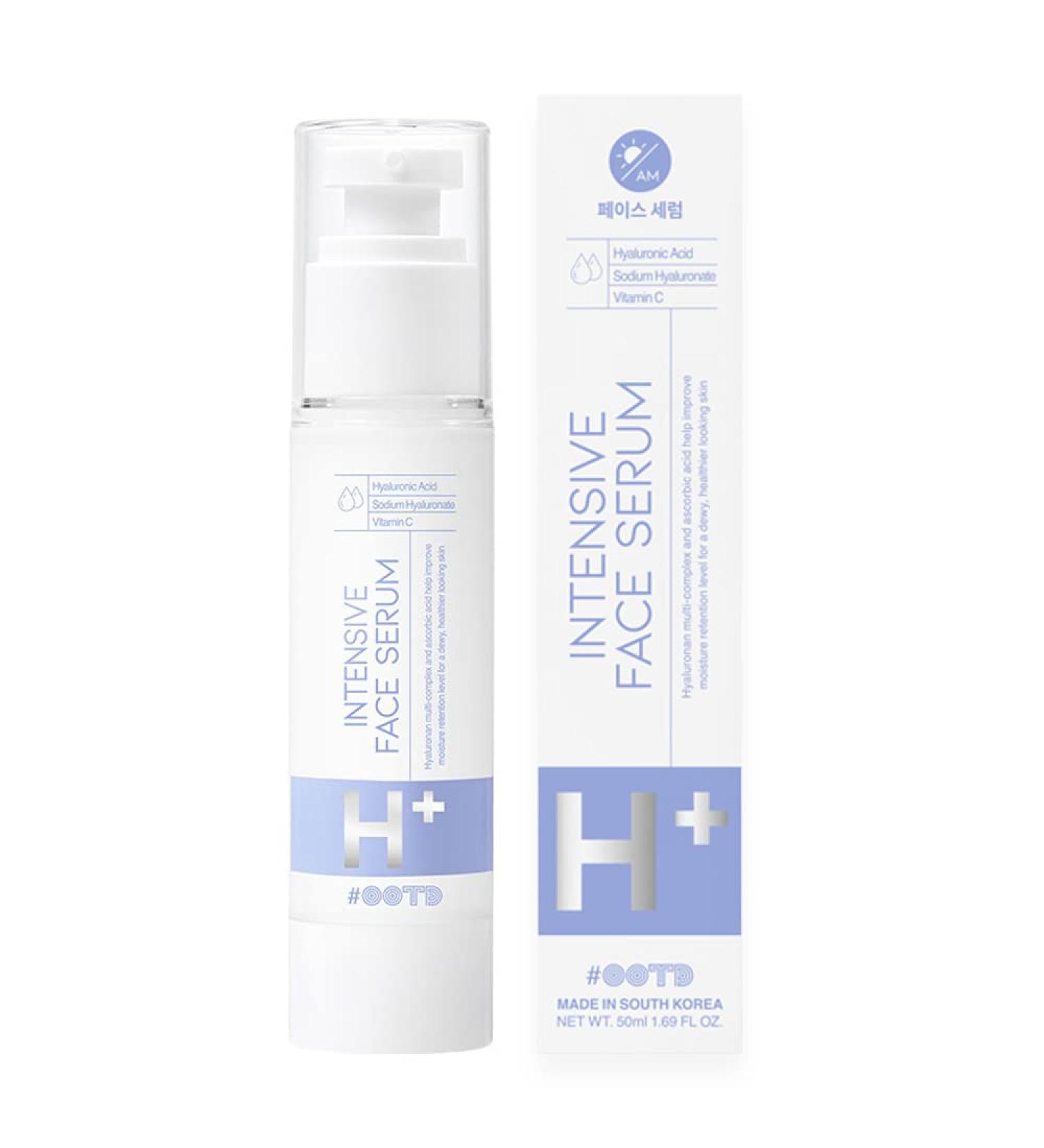 OOTD Intensive H+ Face Serum A.M 50g - Hyaluronic Acid + Vitamin C Formula - Daytime Moisturizing Facial Cream | 1.69 Fl Oz - Buy Online on GoSupps.com