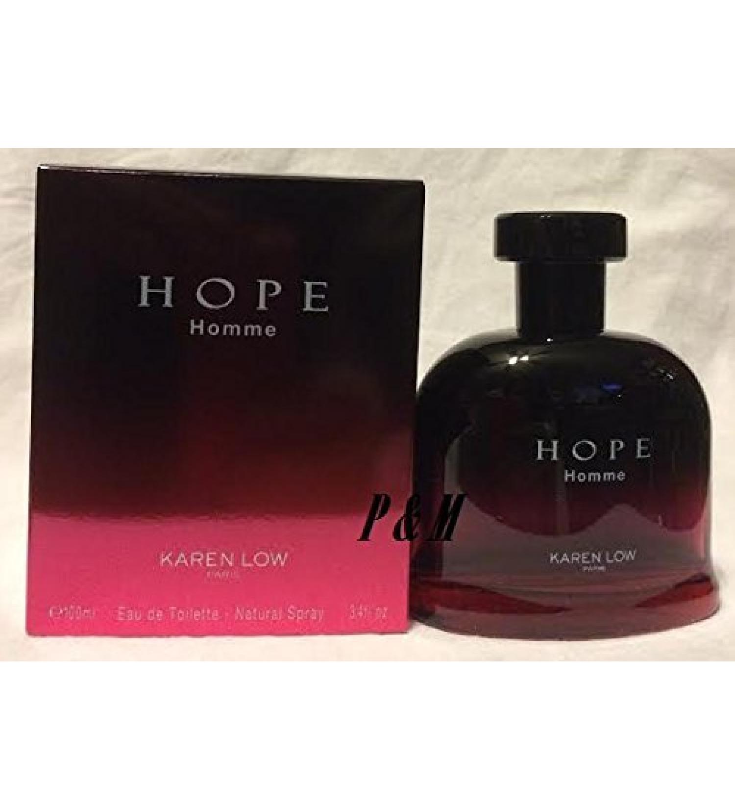 HOPE Homme for Men by Karen Low 3.4 oz / 100 ml EDT Natural Spray by Karen Low