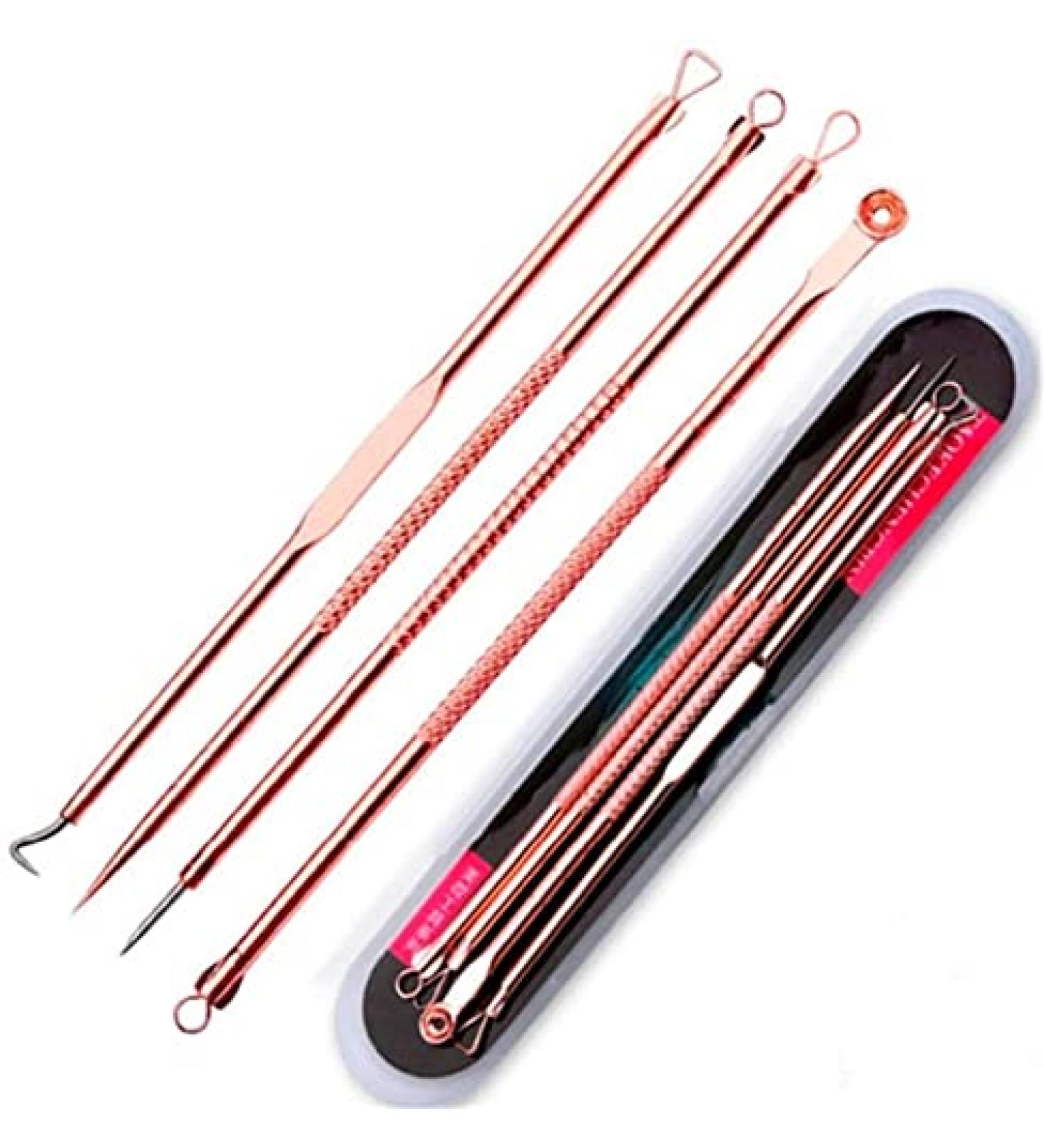 PULABO Blackhead remover Comedone Extractor Blackhead Tweezers Kit Professional Stainless Pimple Acne Blemish Removal Tools set Convenient - Buy Online on GoSupps.com