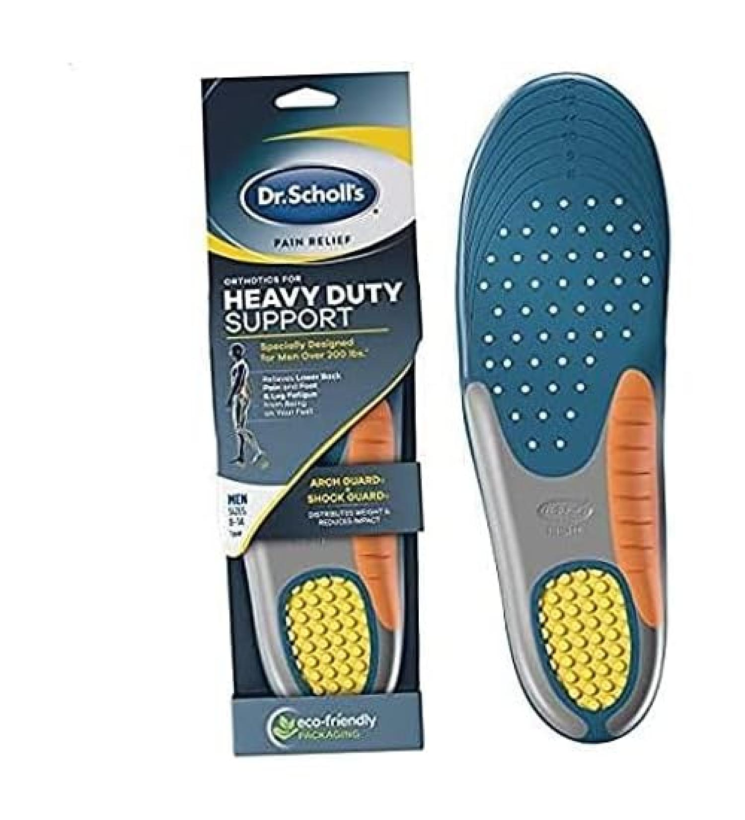 Dr. Scholl's Pain Relief Orthotics Insoles for Heavy Duty Support for Men 1 Pair Size 8-14