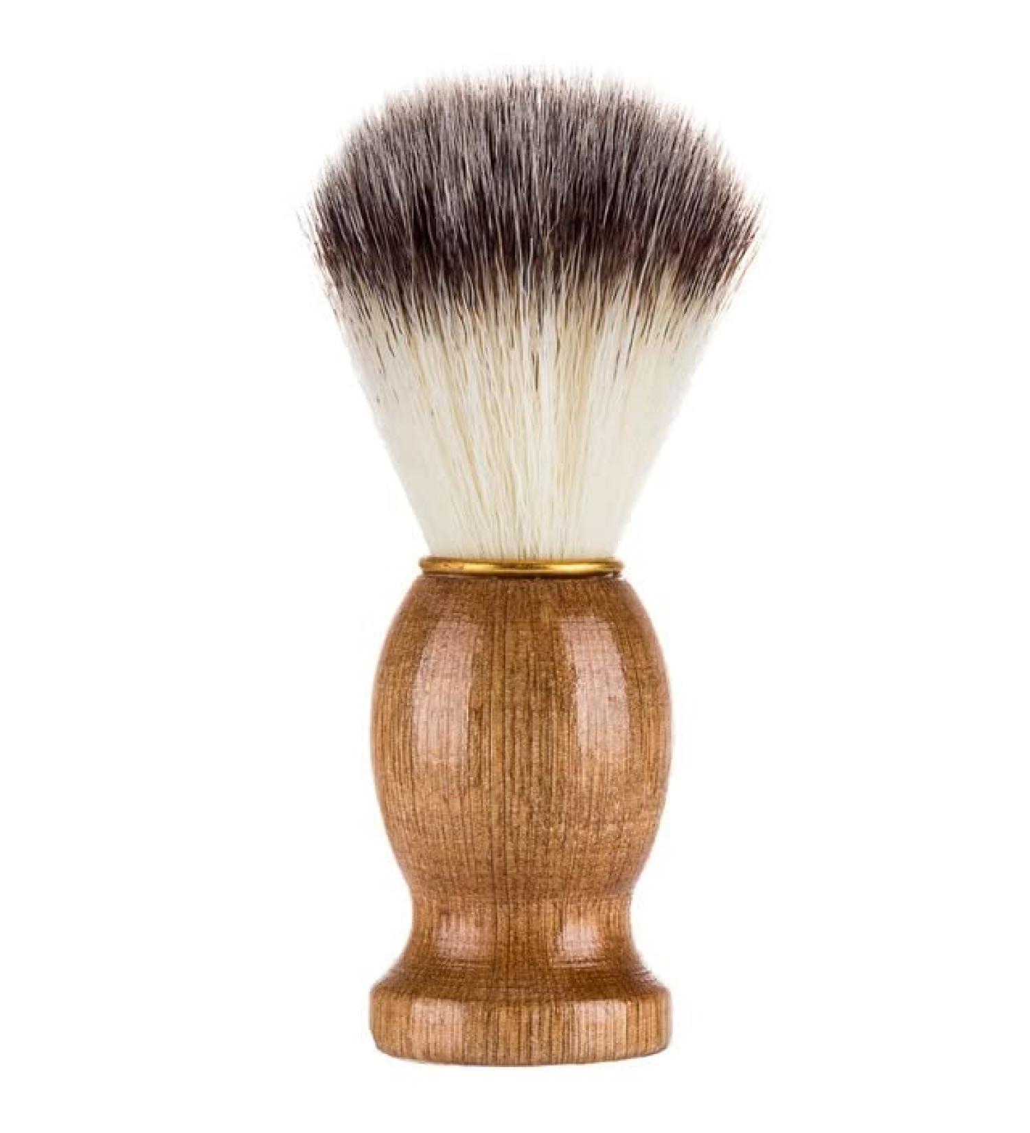 Ailife Natural Hair Shaving Brush for Men | Wooden Handle Beard Cleaning & Hairdressing Tool - Perfect for Salons & Home Use - Buy Online on GoSupps.com