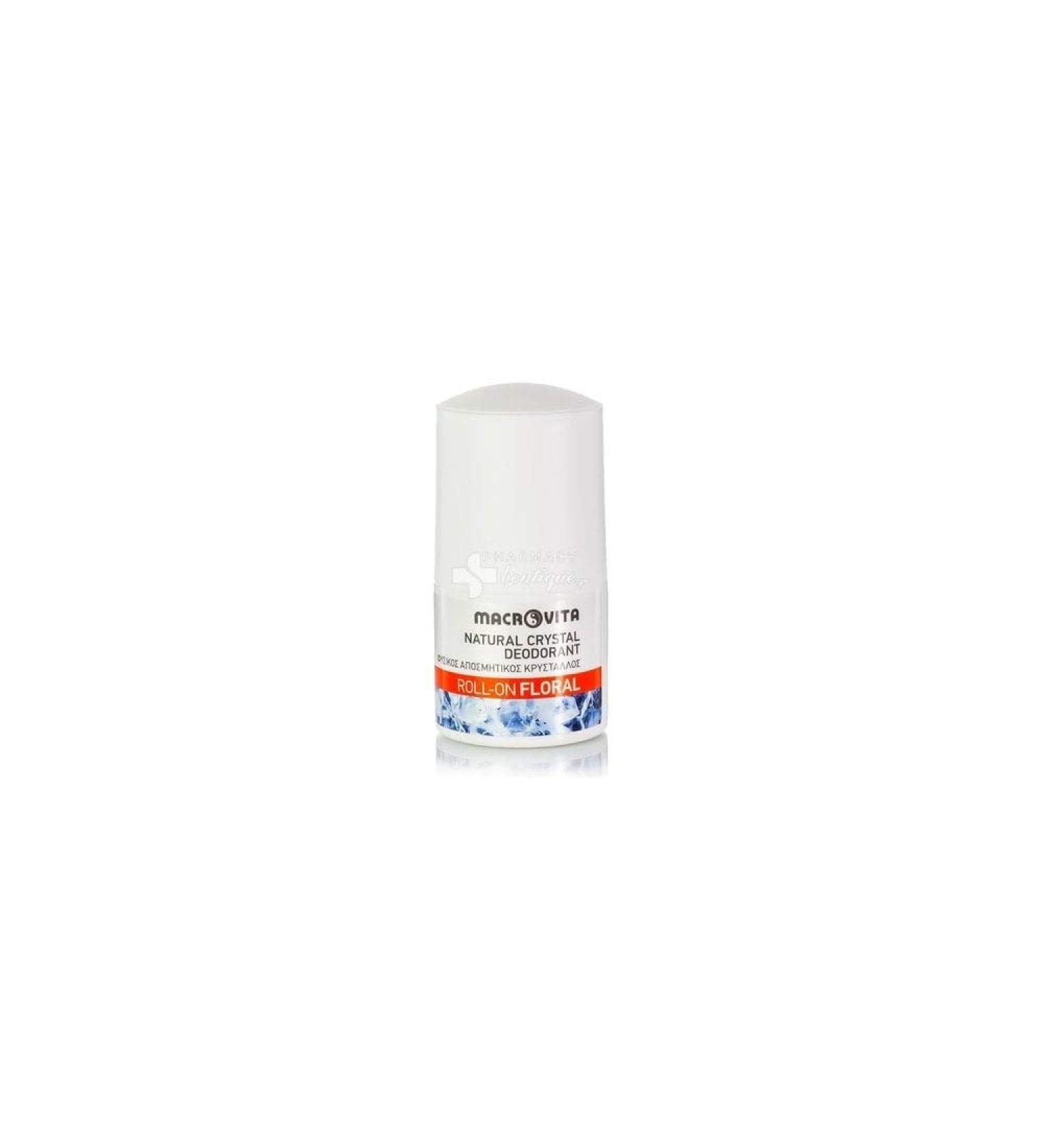 MACROVITA NATURAL CRYSTAL DEODORANT ROLL-ON FLORAL 50 ML.