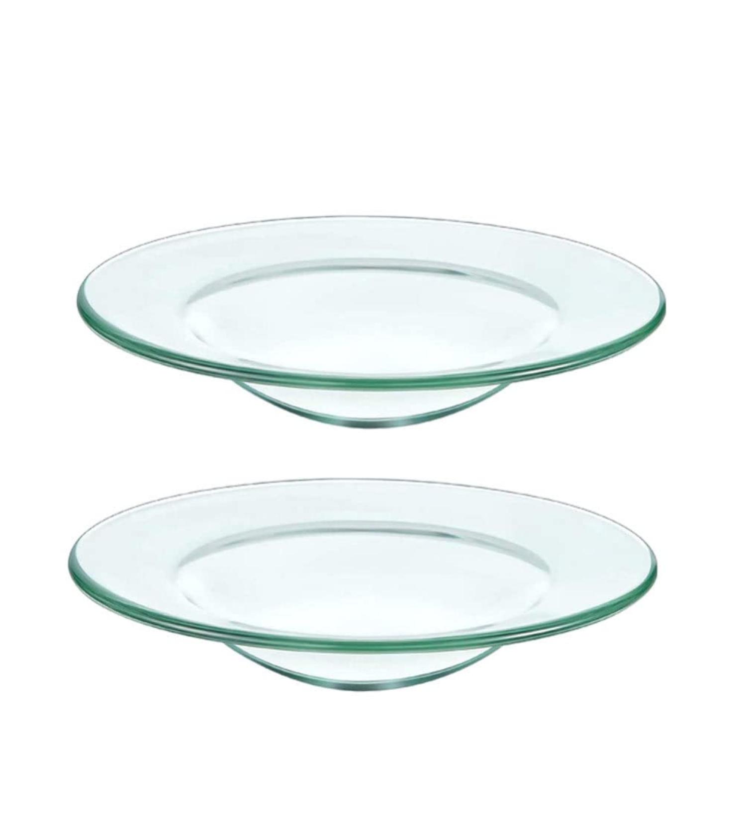 Yalych 2-Piece Replacement Oil Warmer Shell - Glass Round Wax Melting Shell for Essential Oils & Aromatherapy Lamps - Buy Online on GoSupps.com