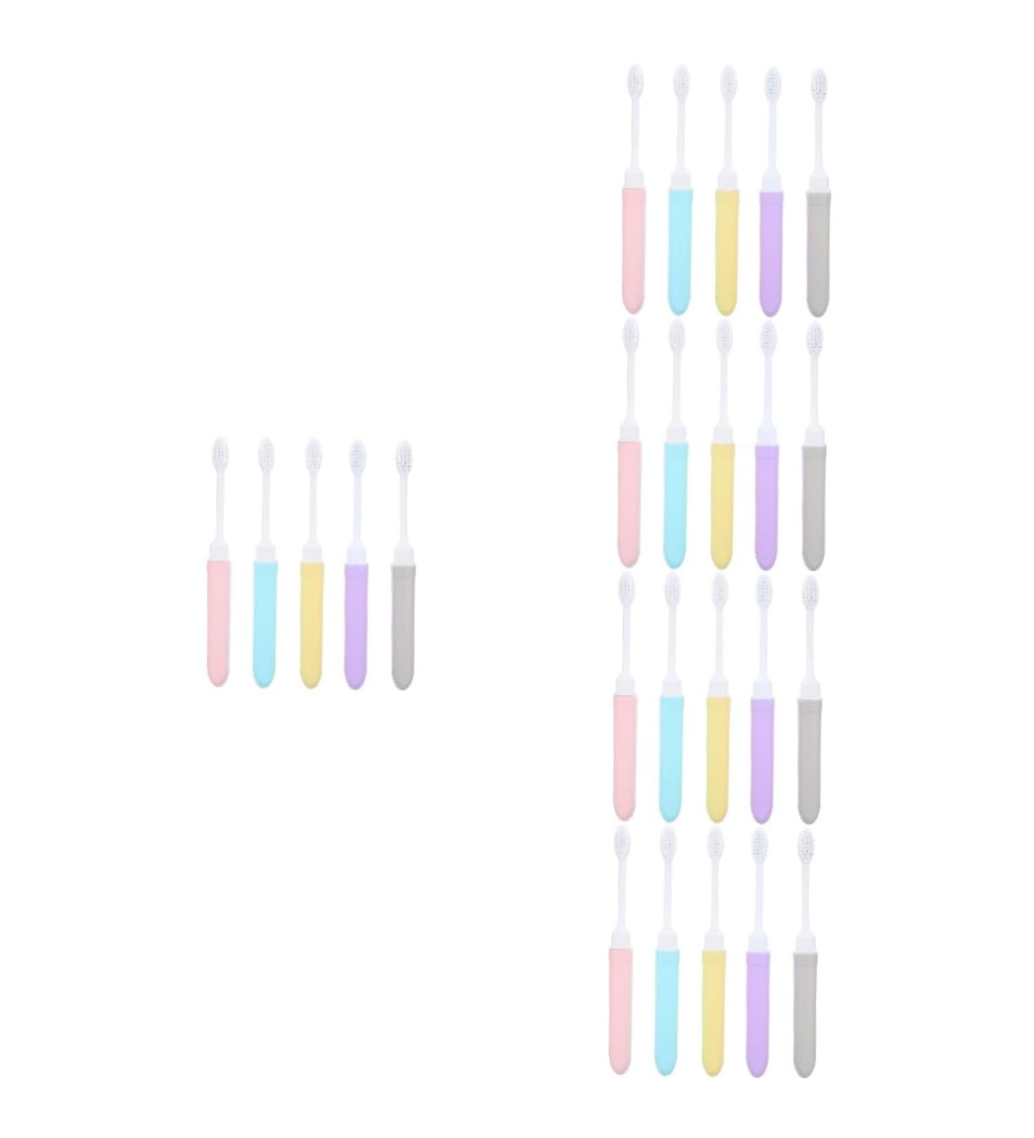 Minkissy 25 Pack Travel Toothbrushes - Foldable Soft Bristles for Camping & Adults | Bulk Oral Care Essentials - Buy Online on GoSupps.com