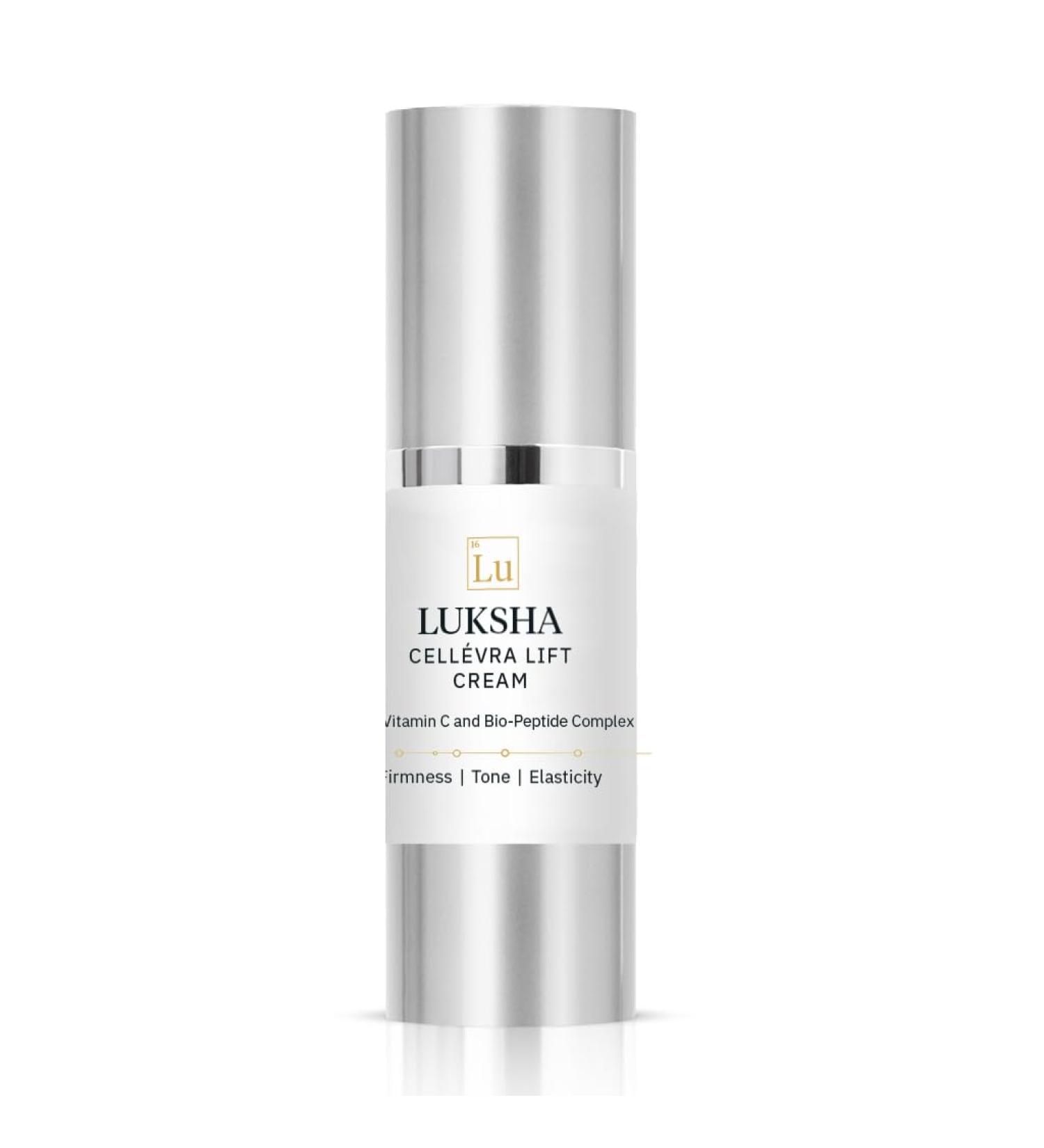 Luksha Cell vra Lift Cream with Vitamin C and Bio-Peptide Complex Medium-Weight Face Cream Cashmere-Soft Texture 30 ml Airless Pump