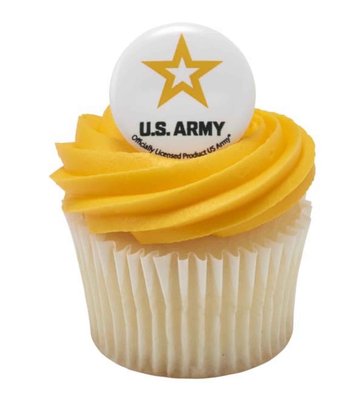 United States Army Cupcake Rings Toppers Party Decorations Supplies 24 count - Buy Online on GoSupps.com