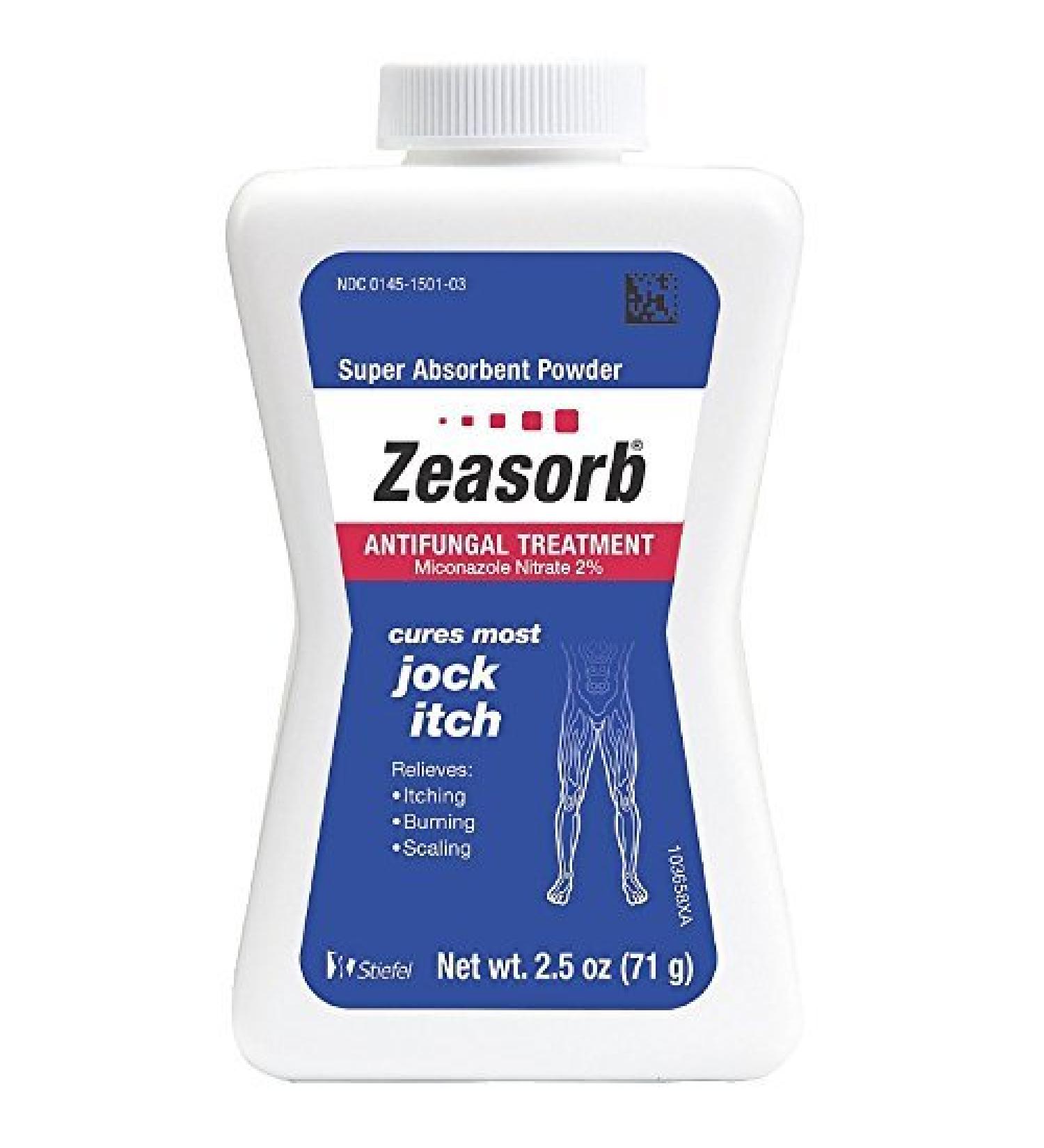 Zeasorb-AF Super Absorbent Antifungal Treatment Powder for Jock Itch 2.5 oz (Pack of 2) by Zeasorb