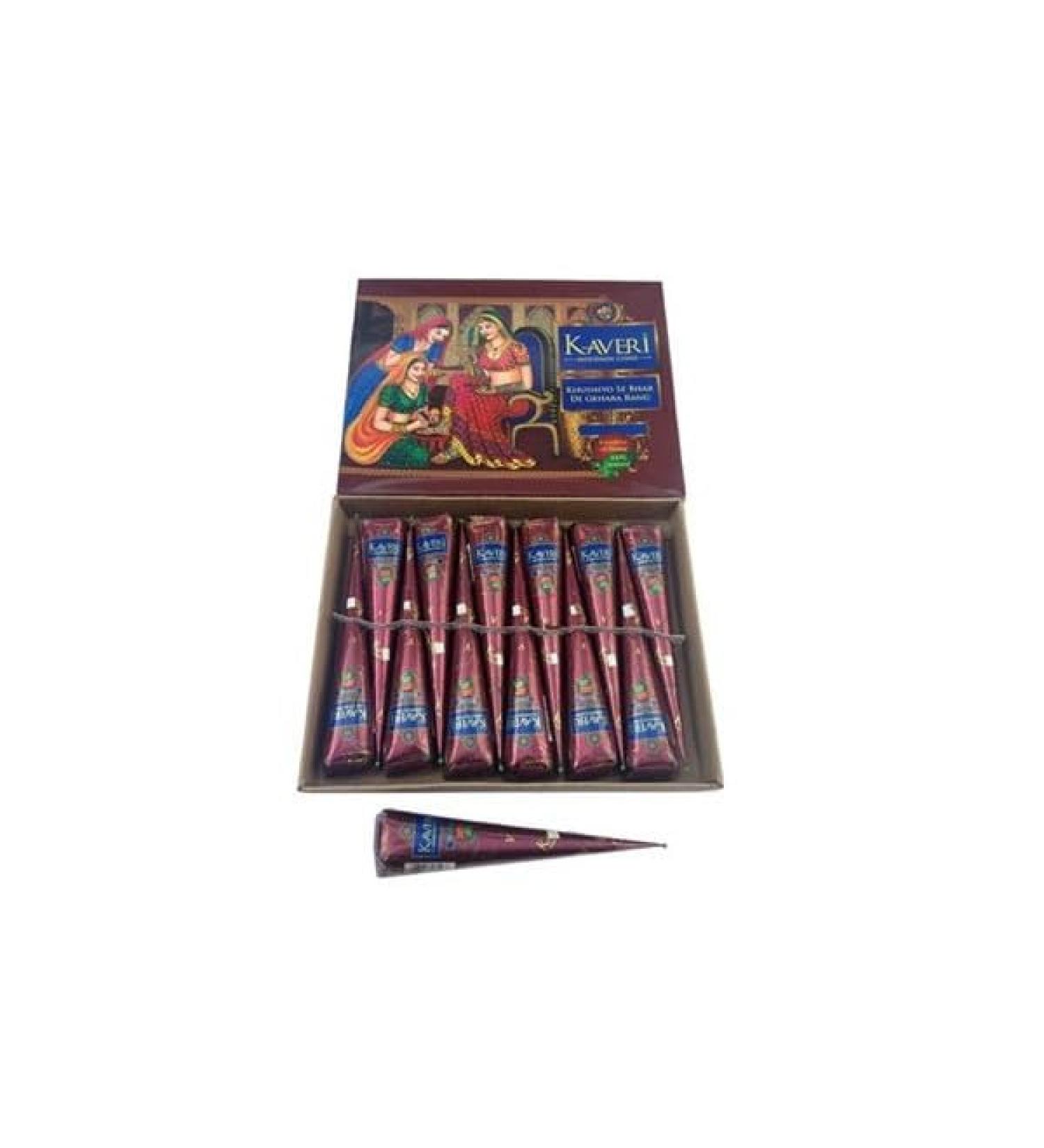 Lot de Cone de henn par 12 - Couleur naturelle coloration semi permanente henna pret a l'emploi Kaveri - Buy Online on GoSupps.com