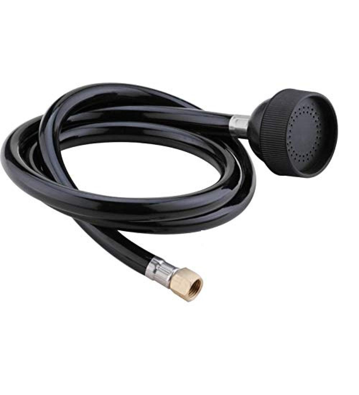 UPC Certified Black Rubber Hose Shampoo Sprayer Head for Salon & Barber Shop - Buy Online on GoSupps.com