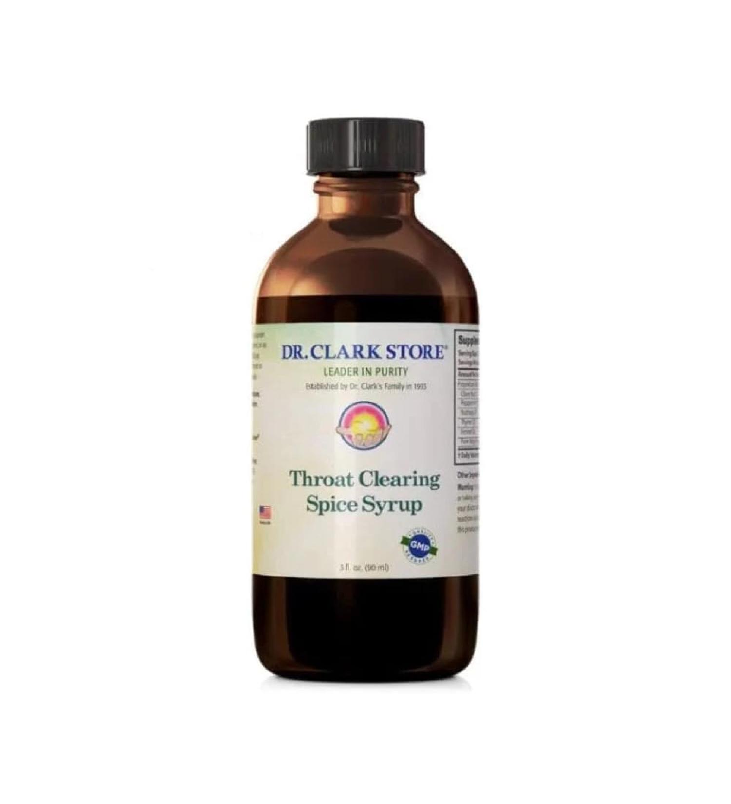 Natural Cough Syrup for Sore Throat Relief - Dr Clark Store | Herbal Remedy - 3 fl oz - Ships Internationally - Buy Online on GoSupps.com