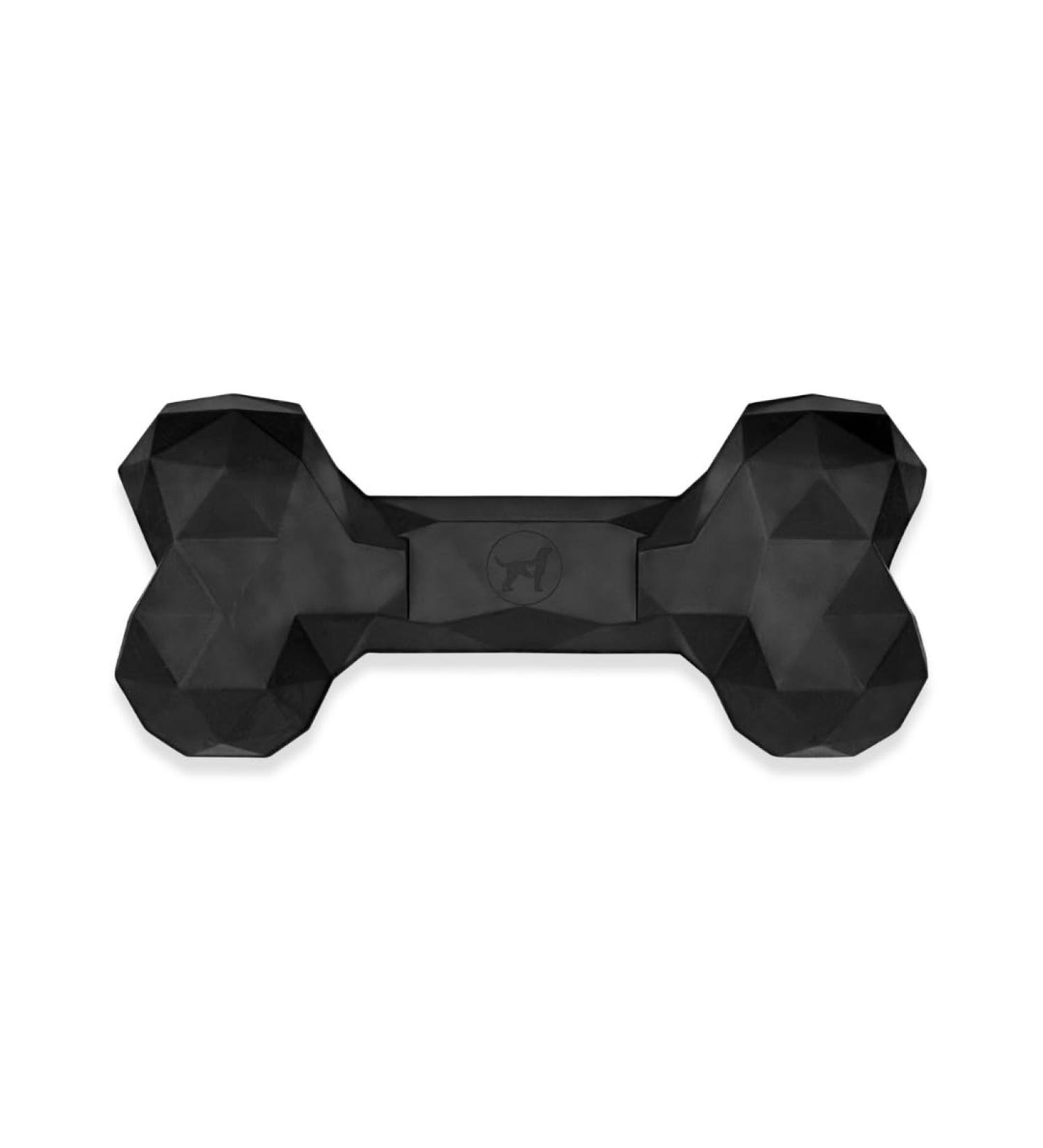 Durable Natural Rubber Dog Chewing Toys | Fillable Bones & Dental Care | Black M - Aggressive Chewers - Buy Online on GoSupps.com