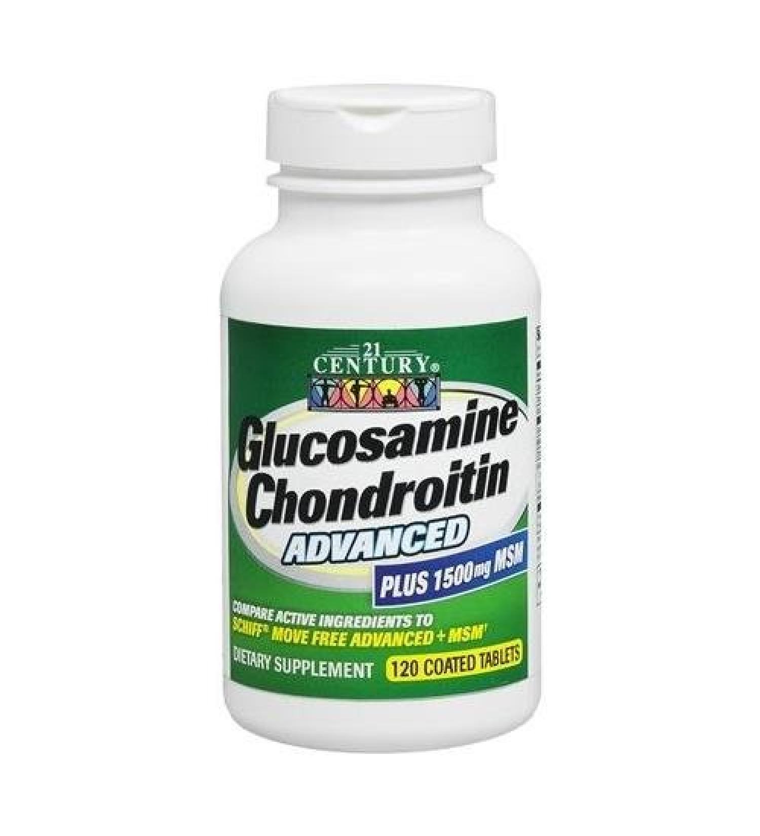 21St Century Glucosamine Chondroitin Advanced with Msm - 120 Tablets (Pack of 2)