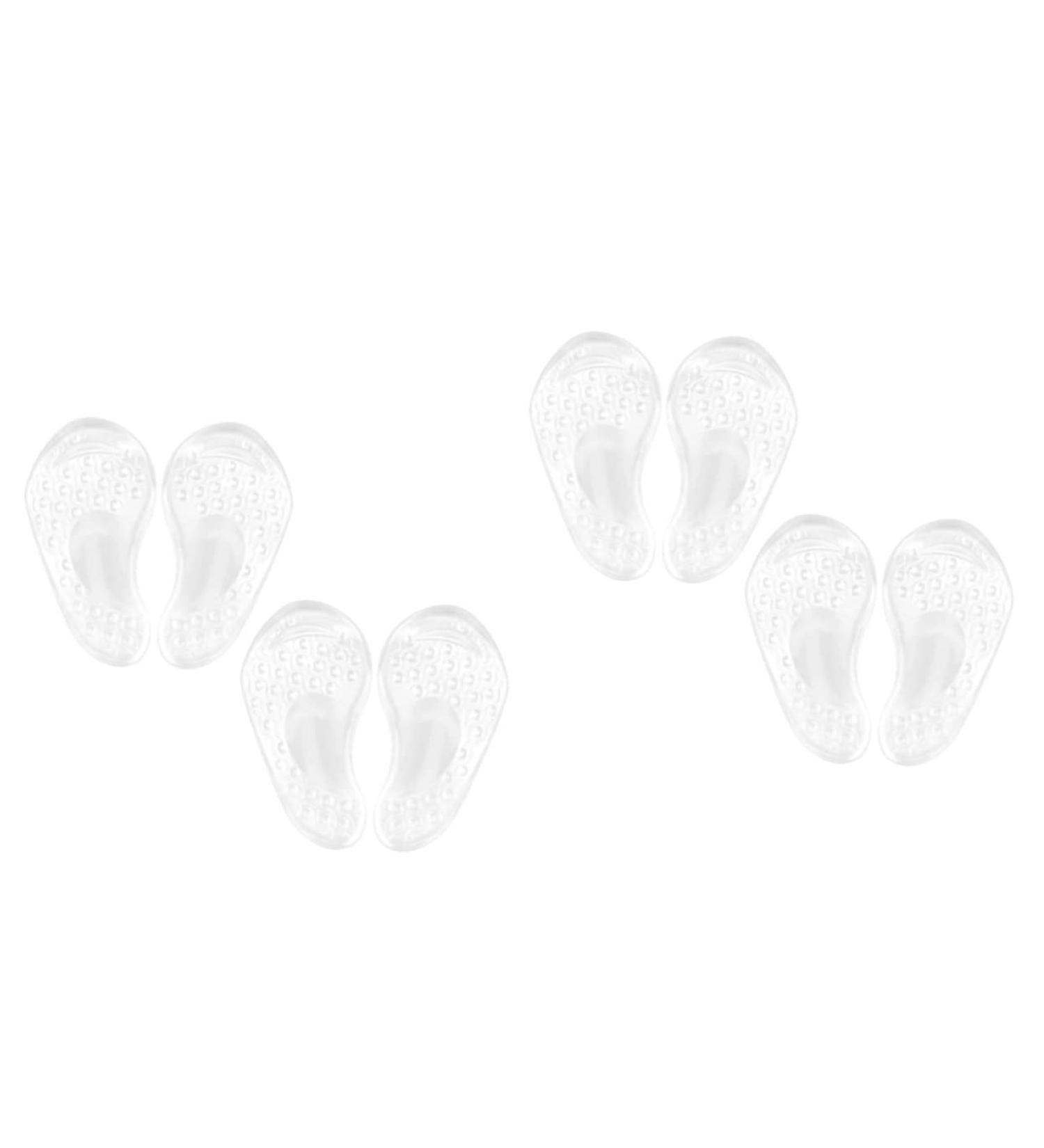 4 Pairs Silicone Arch Massage Insoles - Metatarsal Pads for Women - Anti-Slip Grip Half Shoe Inserts - High Heel Toe Protectors - Transparent 13x6.5cm - Buy Online on GoSupps.com