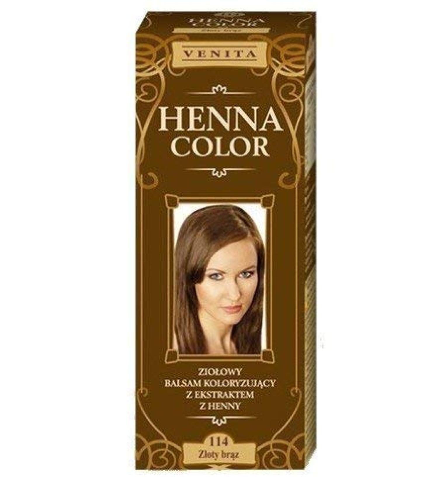 Henna Color 114 Gold Brown Hair Conditioner Hair Color Color Effect Natural Hair Dye Henne Eco