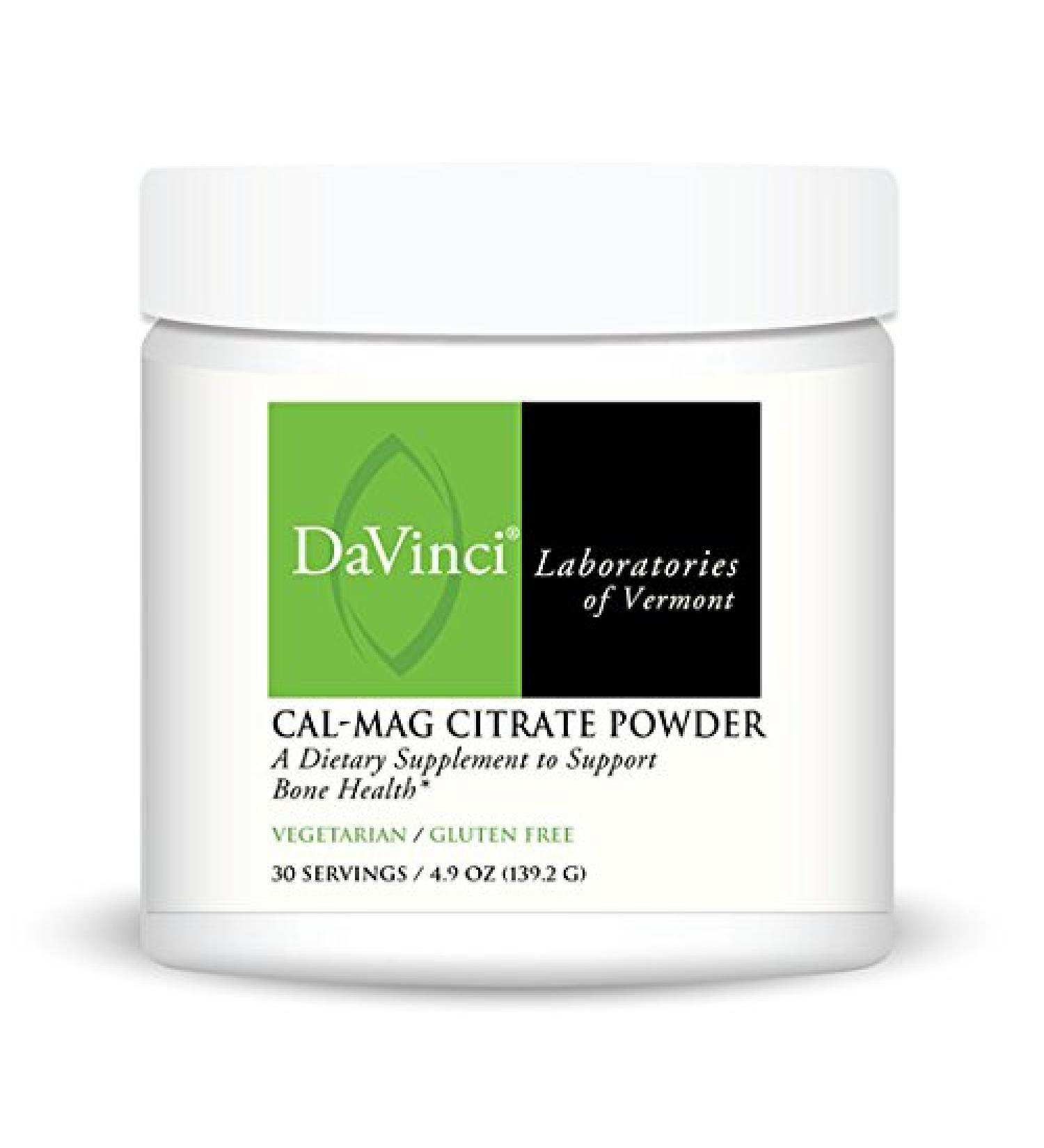 Davinci Labs Cal-Mag Citrate Powder - Pure and Potent Formula for Bone Health - Buy Online on GoSupps.com