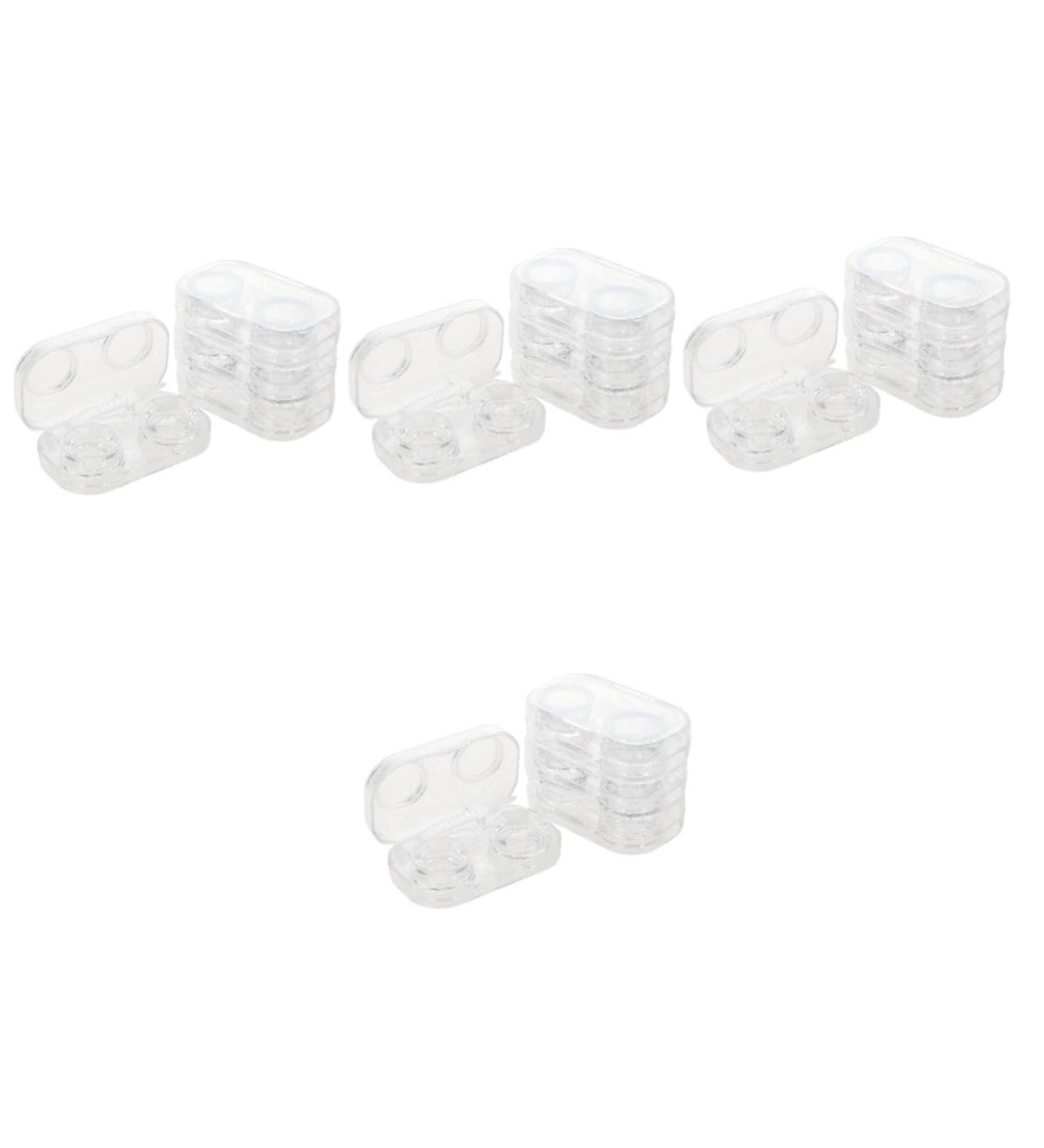 Healvian 16-Piece Mini Contact Lens Holder Case Set - Clear Storage Containers for Travel & Everyday Use - Buy Online on GoSupps.com