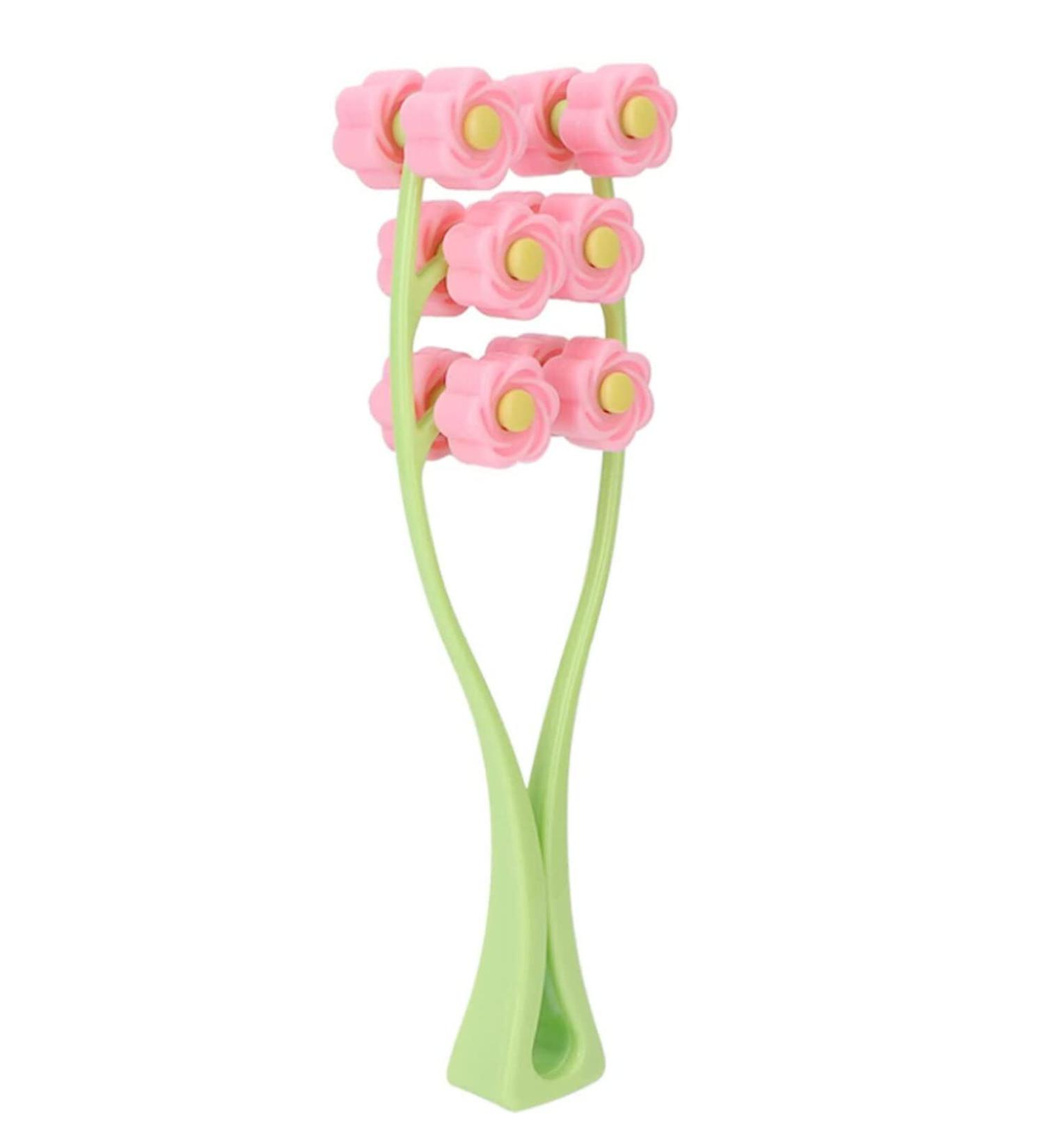 Face Roller Massager V - Jaw Shaped Skin Tightening & Rejuvenation Tool | Double Clips Facial Roller (Pink) for Beautiful Skin - Buy Online on GoSupps.com