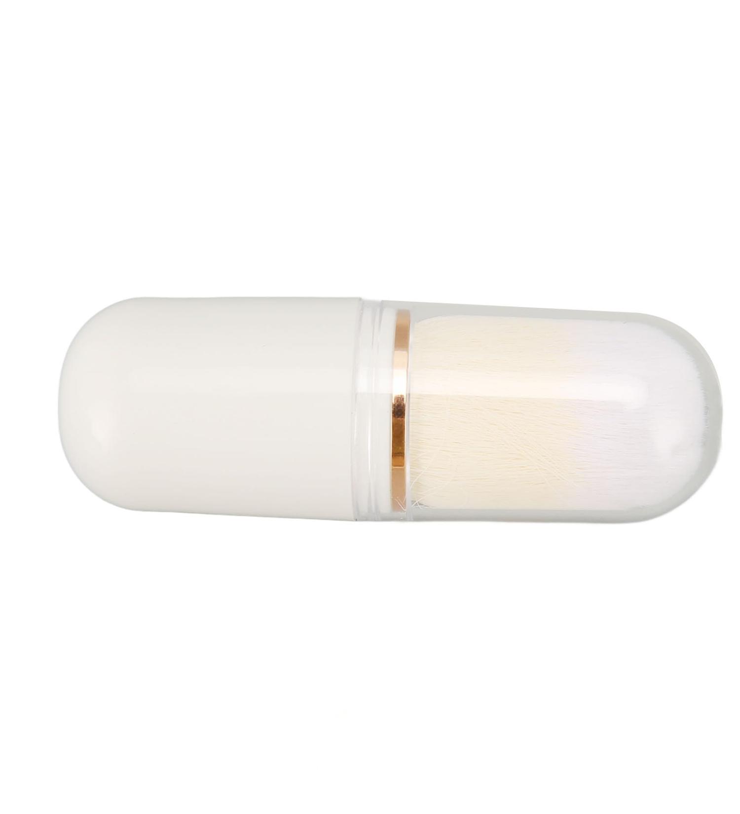 Telescopic Makeup Brush Portable Mini Blush Brush with Soft and Lightweight Bristles with Lid for Travel (White) - Buy Online on GoSupps.com