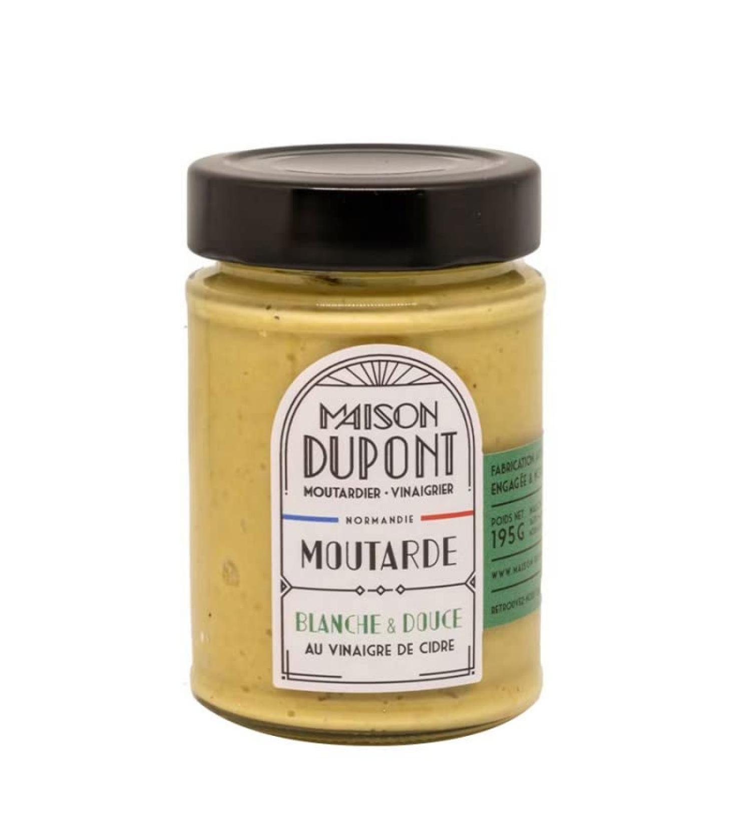 Maison Dupont White Mustard with Cider Vinegar 195 g Pot Made in Calvados - Buy Online on GoSupps.com