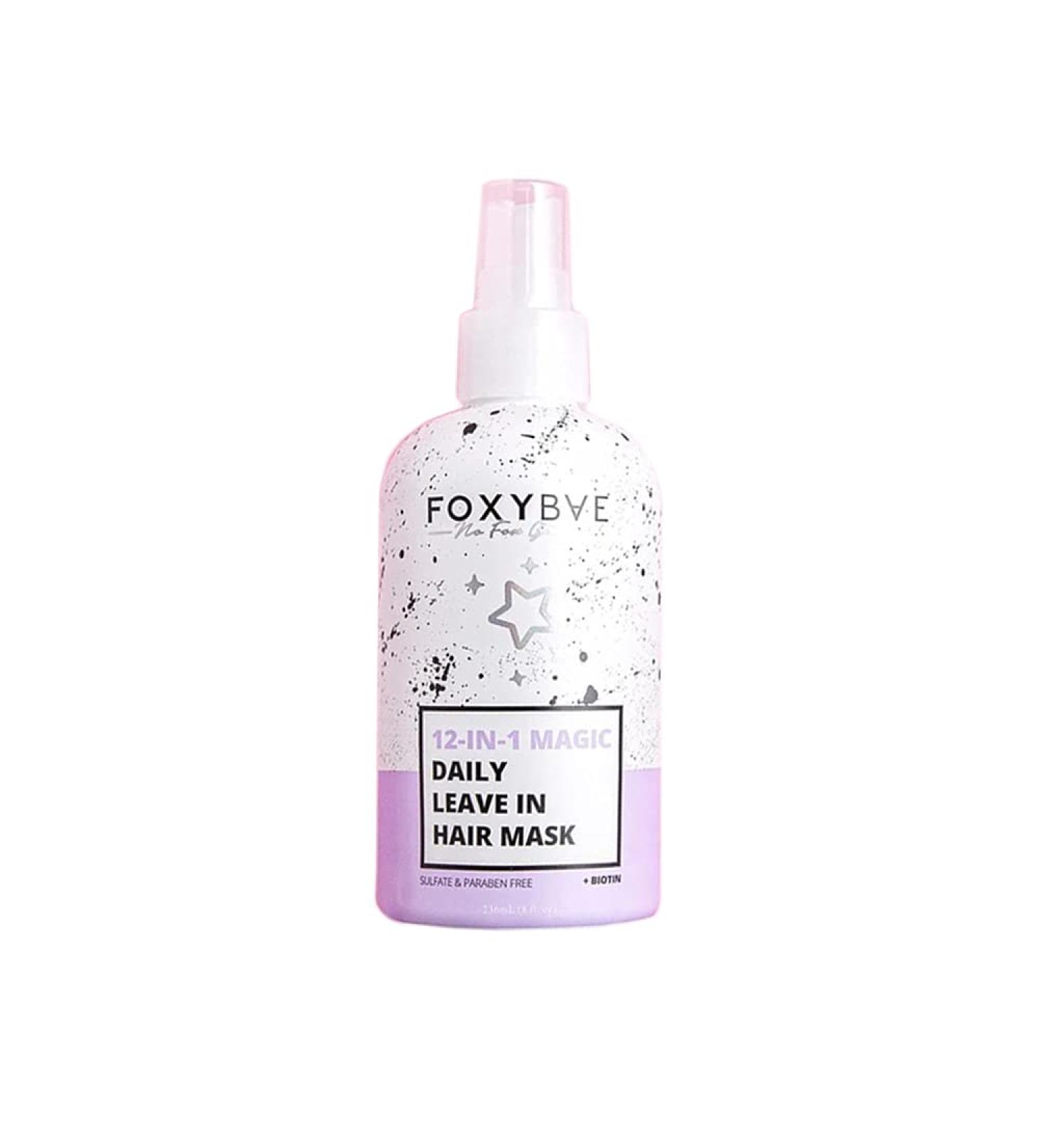FoxyBae 12-in-1 Hair Mask for Dry & Damaged Hair - Argan Oil, Biotin & Shea Moisture Treatment (8 oz) - Buy Online on GoSupps.com