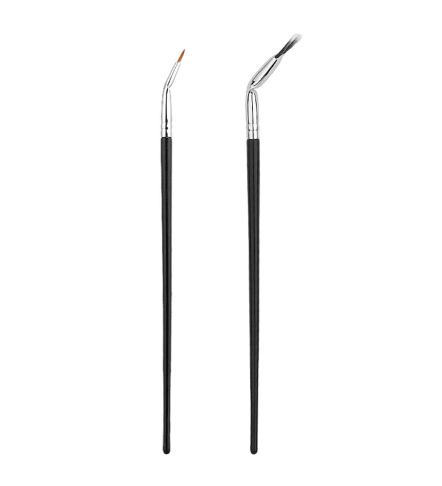 Fan-Shaped Eyelash Brush Bent Eyeliner Brushes with 120 -Angle Designed | Professional Lashes and Eyeliners Makeup Tool for Making Natural Look - Buy Online on GoSupps.com