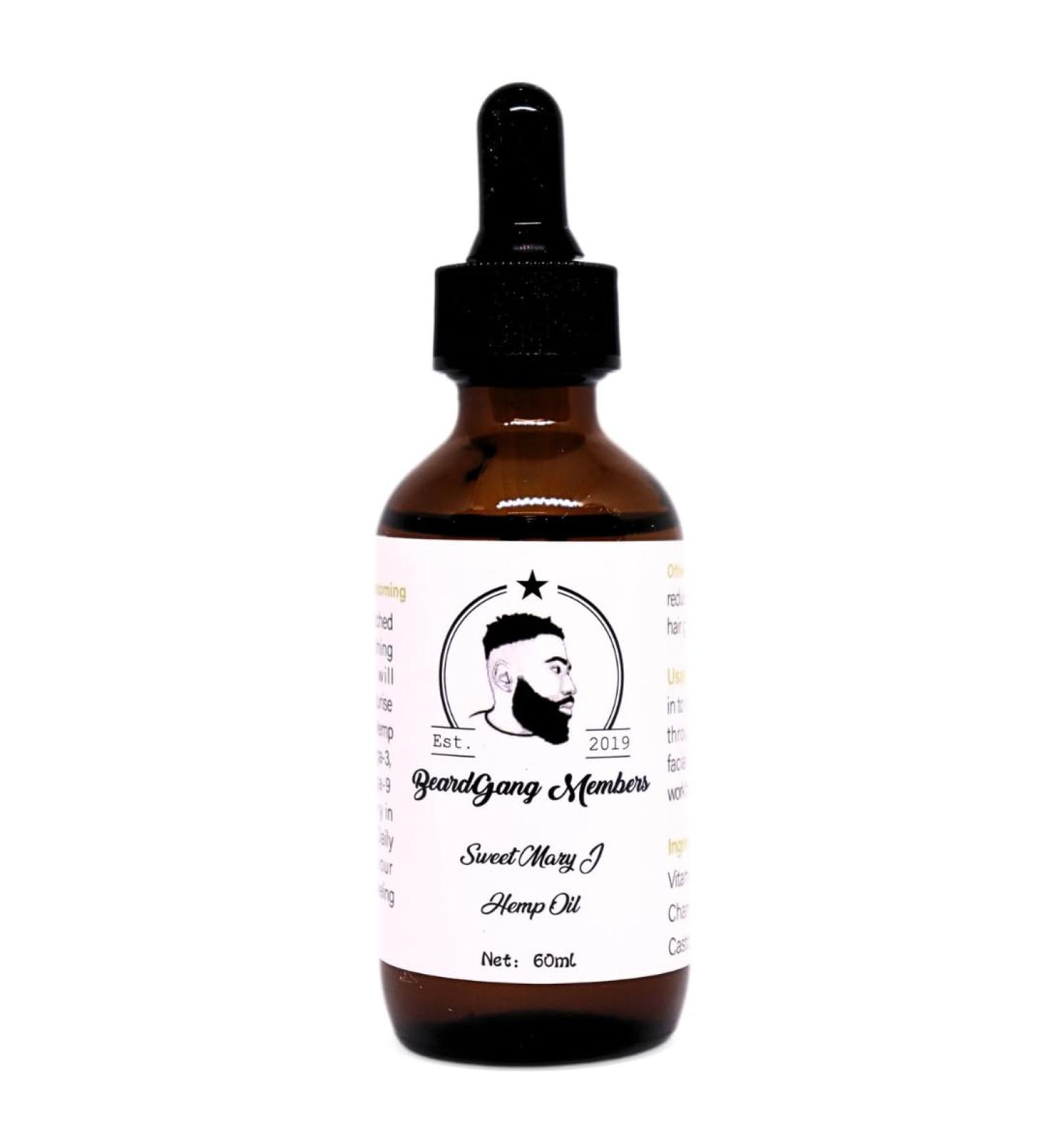 Hemp Beard oil by BeardGang Members | Hemp oil | Premium Beard oil | Hemp seed oil | Natural oils | Sweet Mary J | The Future of Beard Grooming